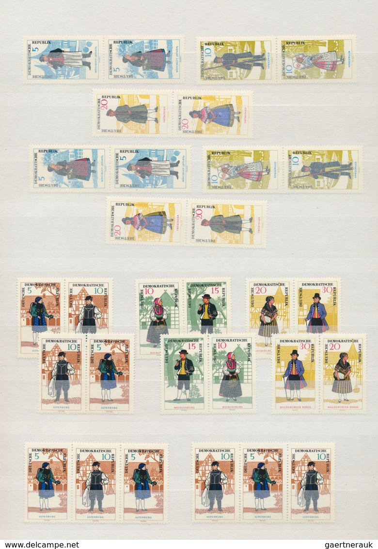 32383 DDR - Zusammendrucke: 1962/1966, postfrische Qualitäts-Sammlung der Zusammendruck-Kombinationen mit