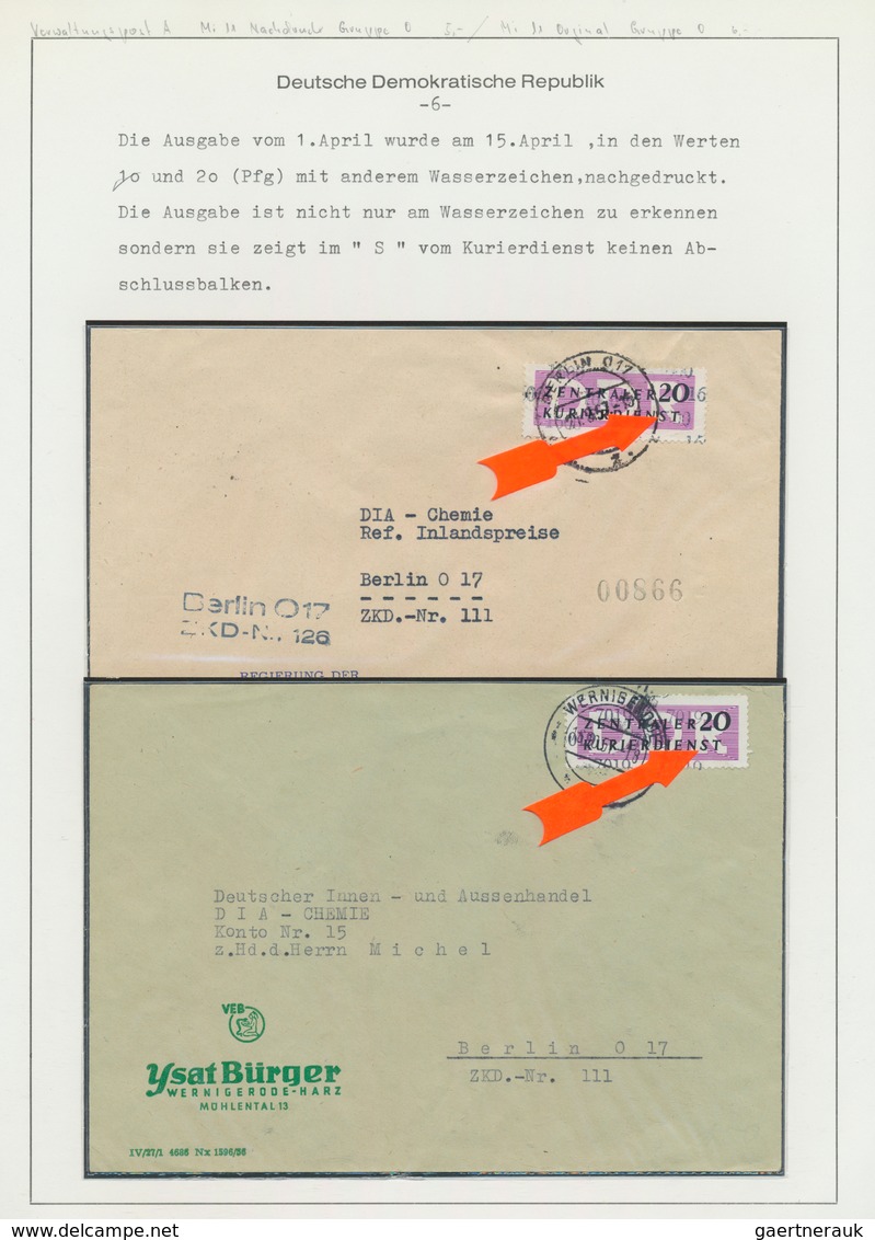 32387 DDR - Dienstmarken: 1954/64, Sammlung Von Dienstbriefen Der Behördenpost Und Der Verwaltungspost, Te - Sonstige & Ohne Zuordnung