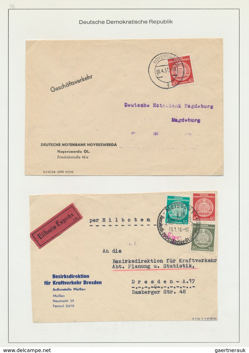 32387 DDR - Dienstmarken: 1954/64, Sammlung von Dienstbriefen der Behördenpost und der Verwaltungspost, te