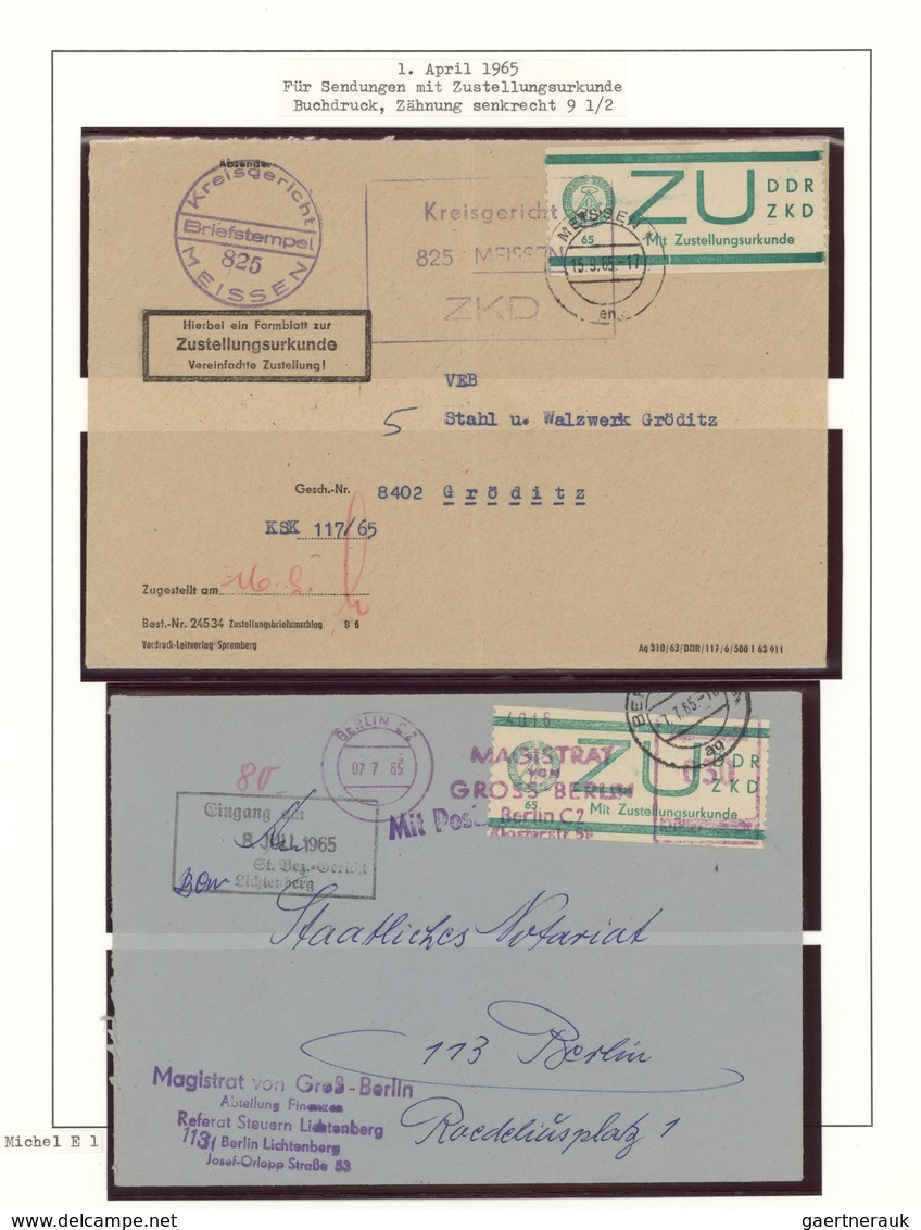 32389 DDR - Dienstmarken: 1954-1965, überwiegend Gestempelte Sammlung Auf Selbst Gestalteten Blättern, Dab - Sonstige & Ohne Zuordnung