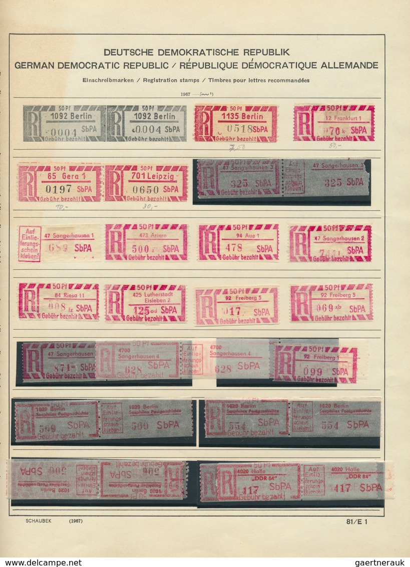 32390 DDR - Dienstmarken: 1956/1967, Sammlungspartie Mit Einigen Hundert Marken Dienstmarken B Bzw. Einsch - Andere & Zonder Classificatie