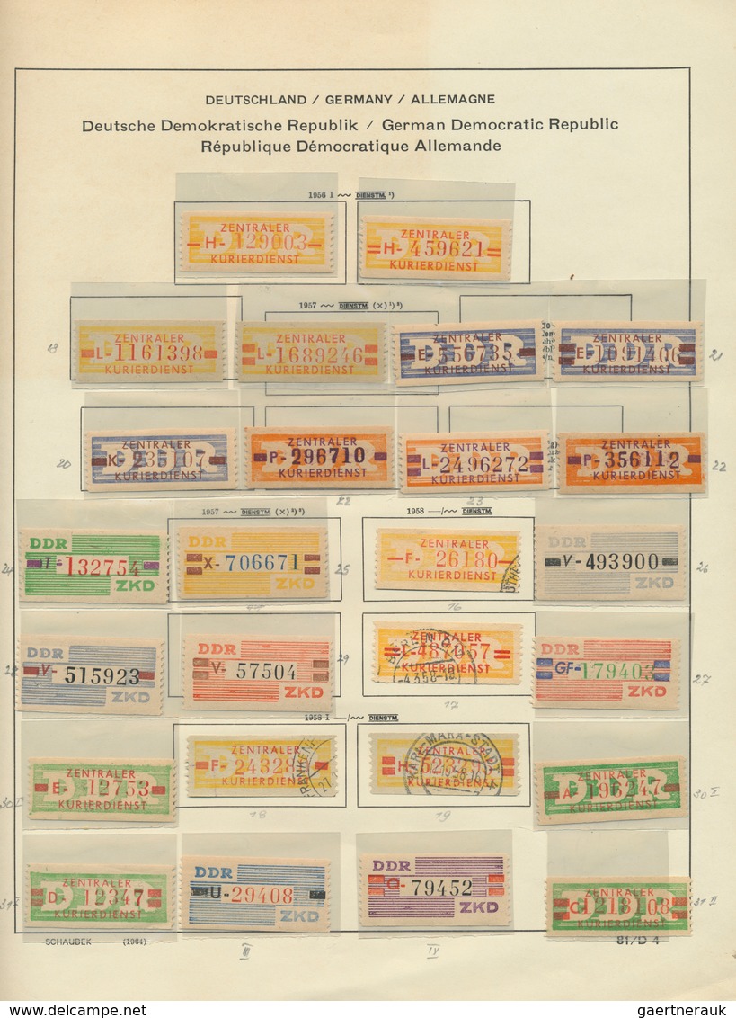 32390 DDR - Dienstmarken: 1956/1967, Sammlungspartie Mit Einigen Hundert Marken Dienstmarken B Bzw. Einsch - Sonstige & Ohne Zuordnung