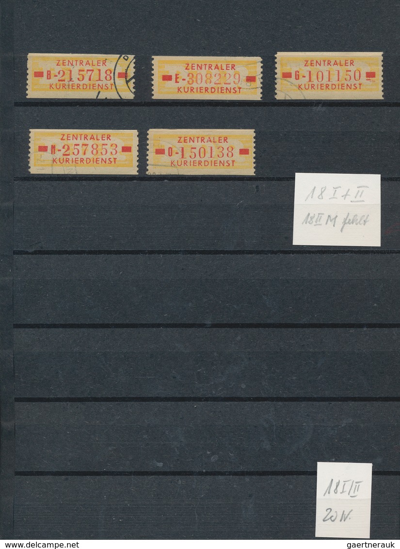 32394 DDR - Dienstmarken B (Verwaltungspost A / Zentraler Kurierdienst): 1958/1959, Kleine Spezialsammlung - Andere & Zonder Classificatie