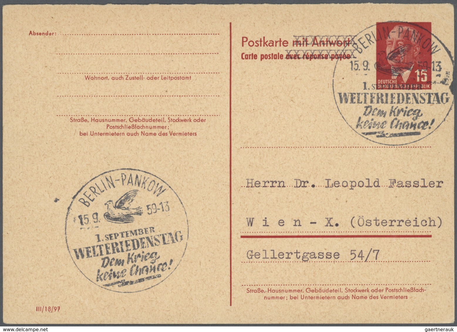 32400 DDR - Ganzsachen: 1948/1961. Sammlung Von 18 Postkarten, überwiegend Ungebraucht. Dabei Bessere Und - Sonstige & Ohne Zuordnung