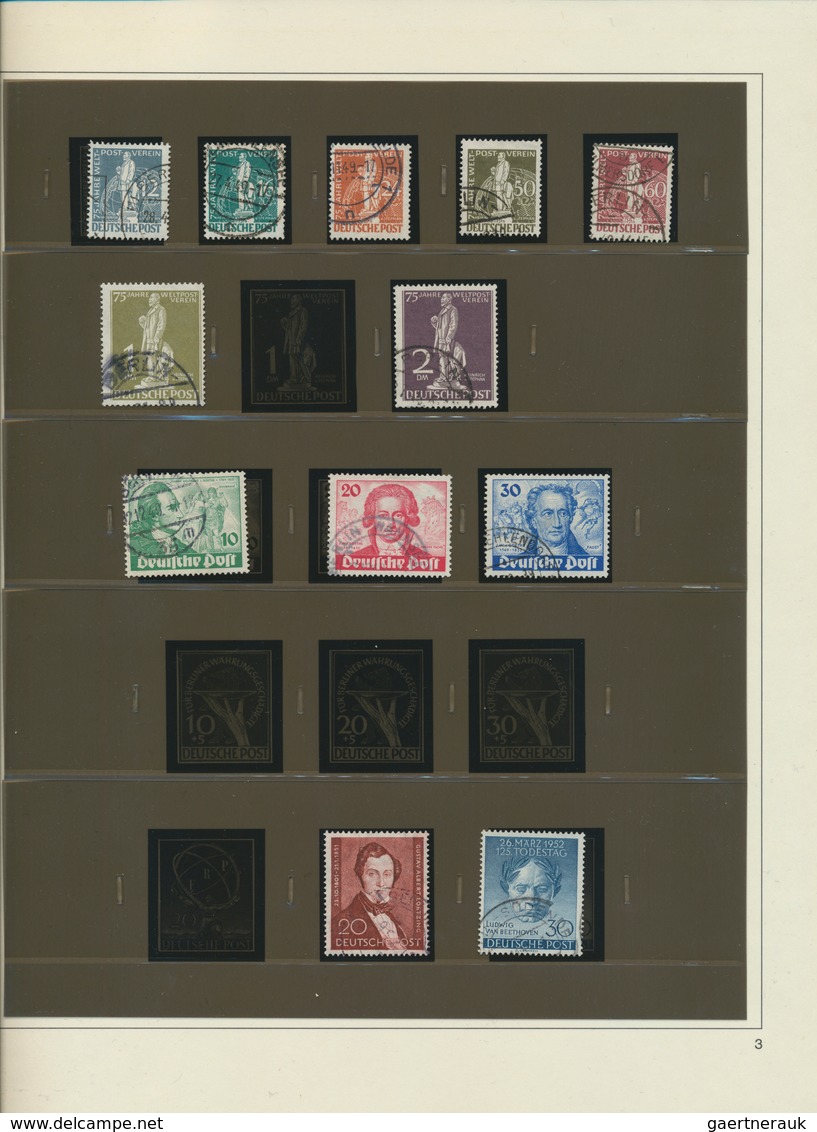 32411 Bundesrepublik Und Berlin: 1948/1954, Gestempelte Grundstocksammlung Der Beiden Gebiete Auf Safe-Vor - Collections