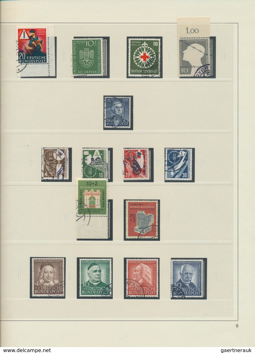 32411 Bundesrepublik Und Berlin: 1948/1954, Gestempelte Grundstocksammlung Der Beiden Gebiete Auf Safe-Vor - Collections