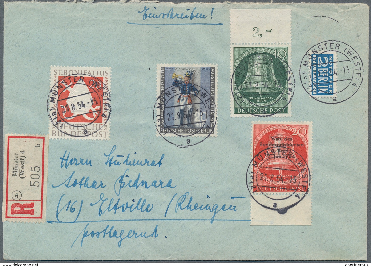 32413 Bundesrepublik Und Berlin: 1948/1964, Vielseitige Partie Von Ca. 90 Briefen, Karten Und Ganzsachen, - Sammlungen