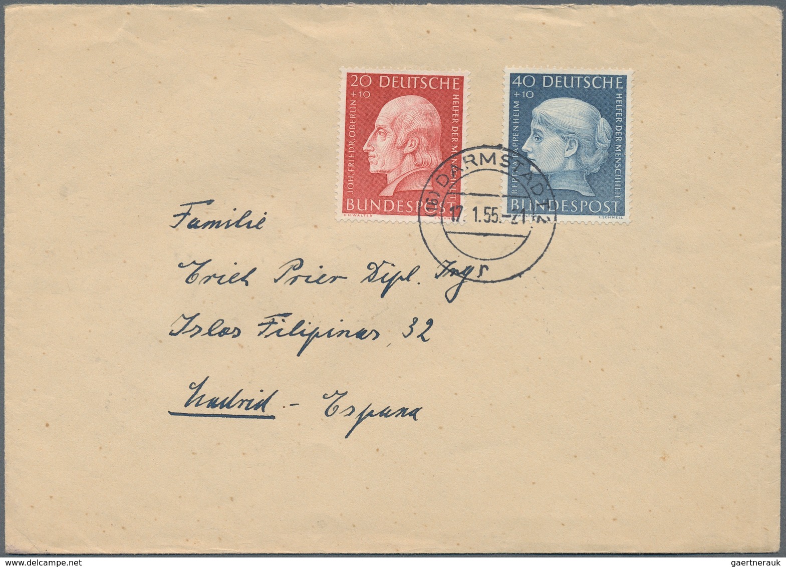 32413 Bundesrepublik und Berlin: 1948/1964, vielseitige Partie von ca. 90 Briefen, Karten und Ganzsachen,