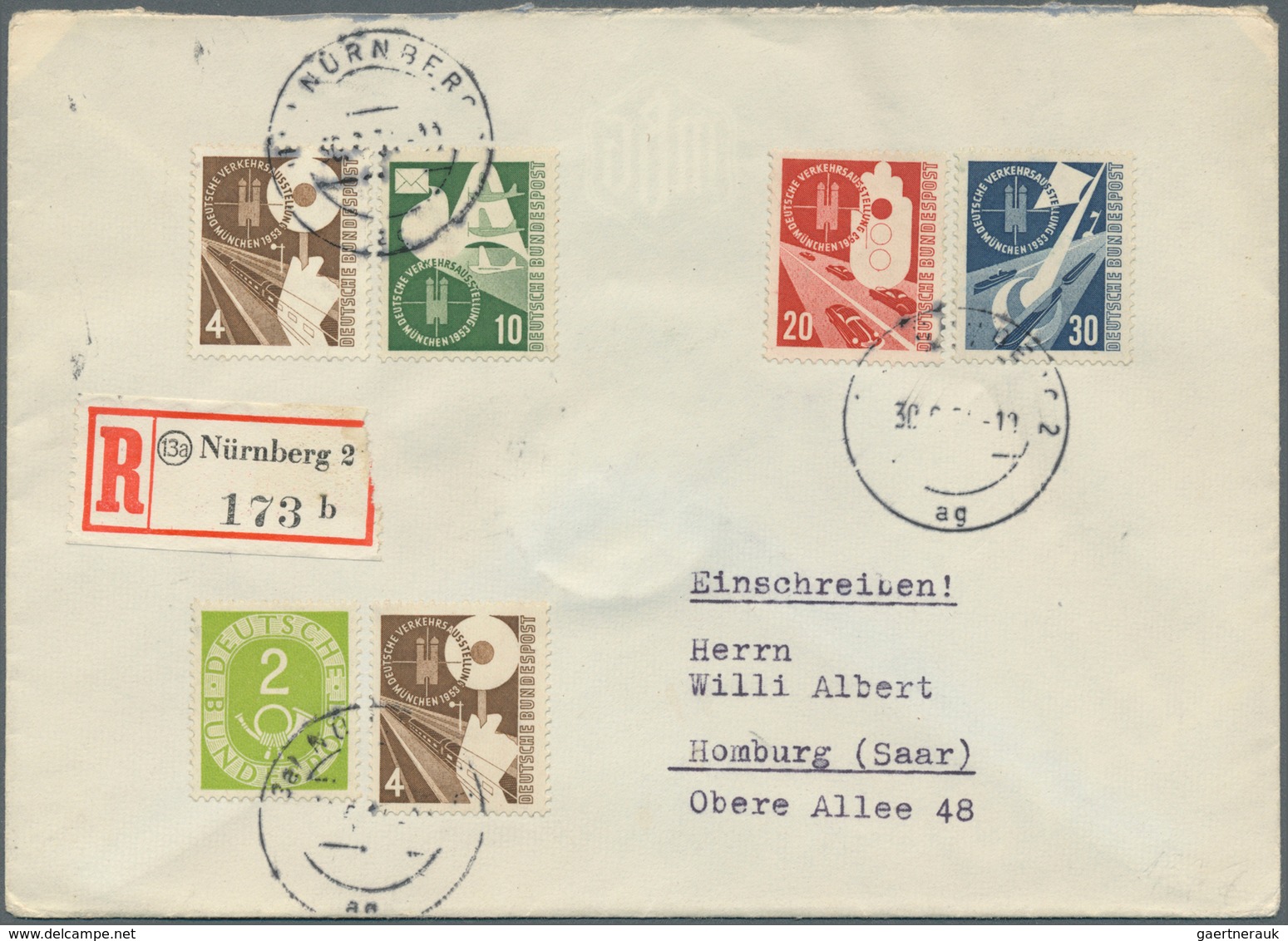 32422 Bundesrepublik Und Berlin: 1949/1968, Meist Bis 1959, Partie Von 51 Briefen Und Karten, Dabei Dekora - Sammlungen