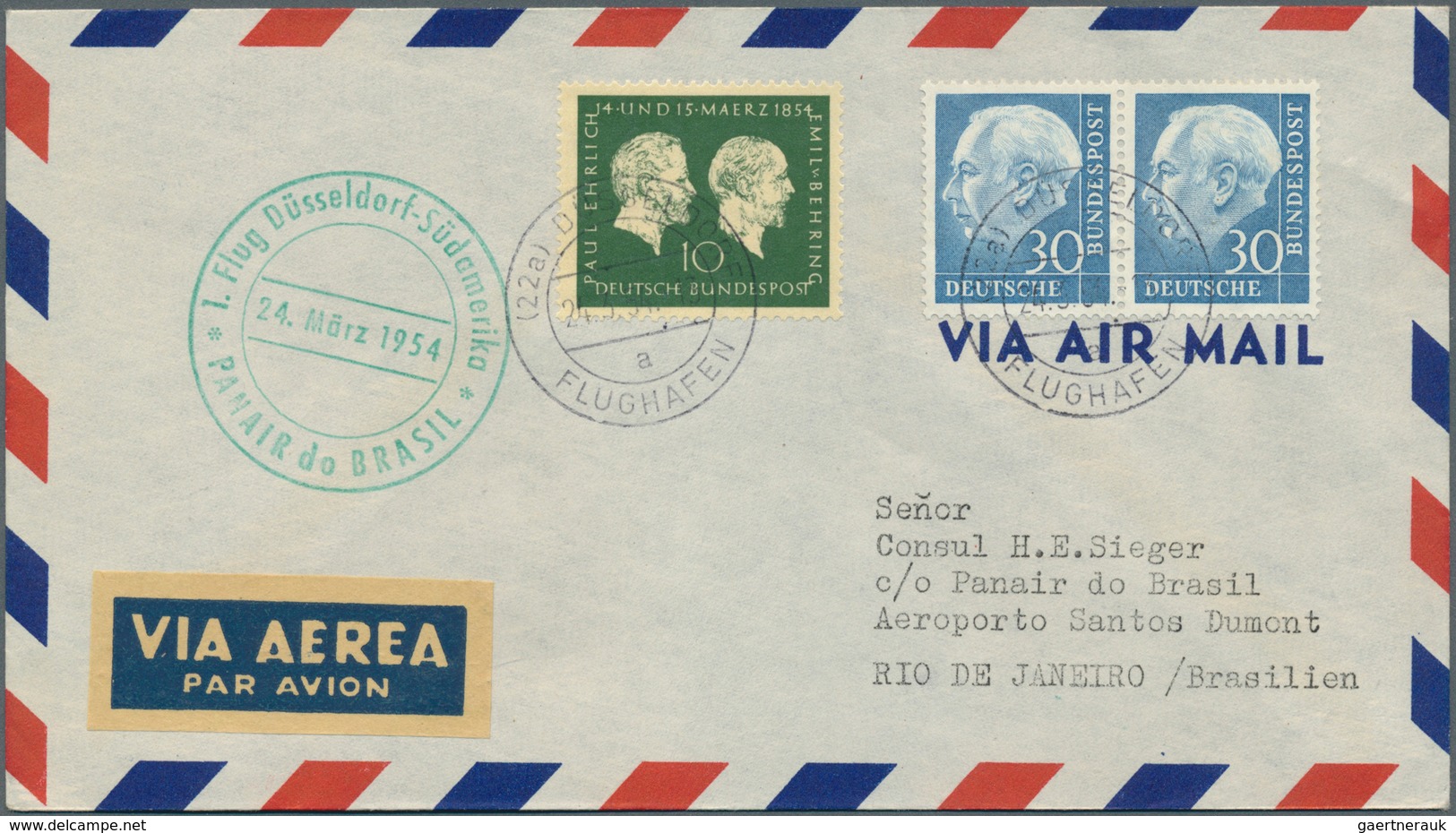 32422 Bundesrepublik und Berlin: 1949/1968, meist bis 1959, Partie von 51 Briefen und Karten, dabei dekora