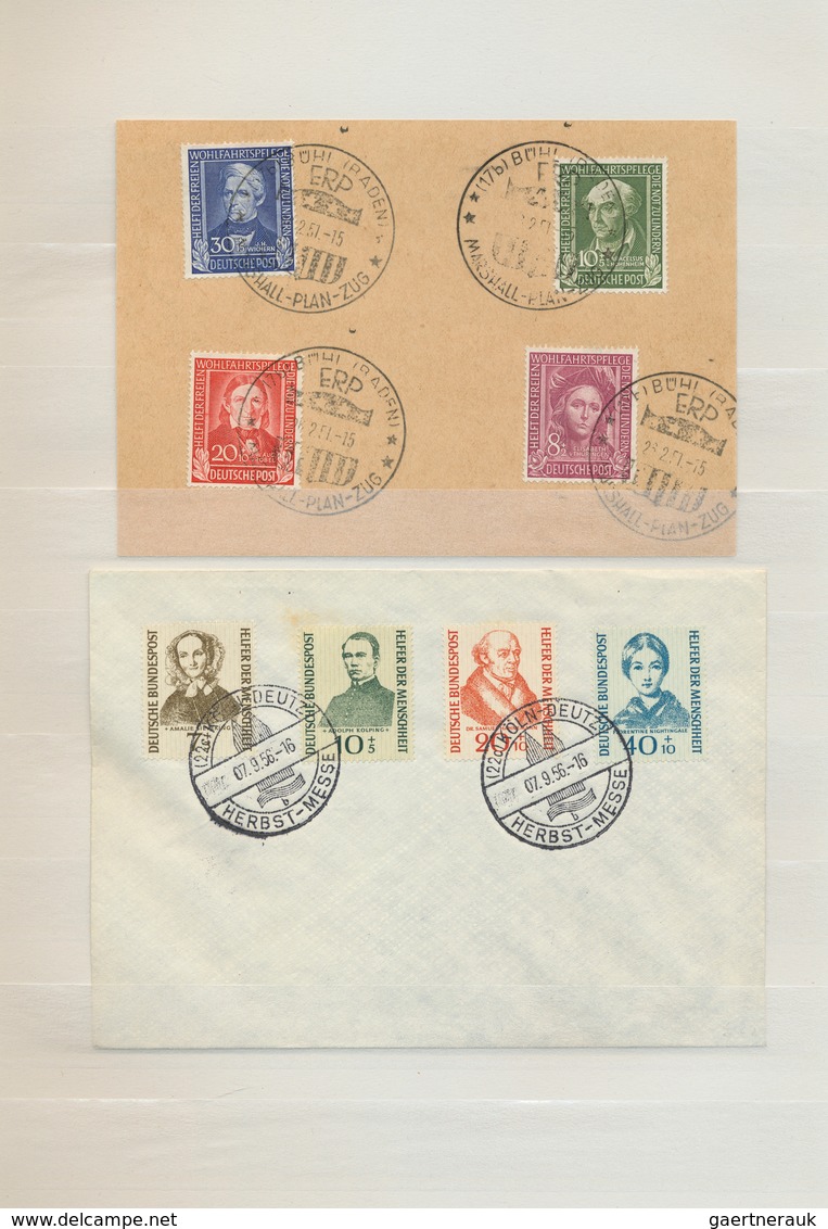 32424 Bundesrepublik Und Berlin: 1949/1989, Saubere Sammlungspartie In Zwei Alben, Dabei Bund Wohlfahrt 19 - Verzamelingen