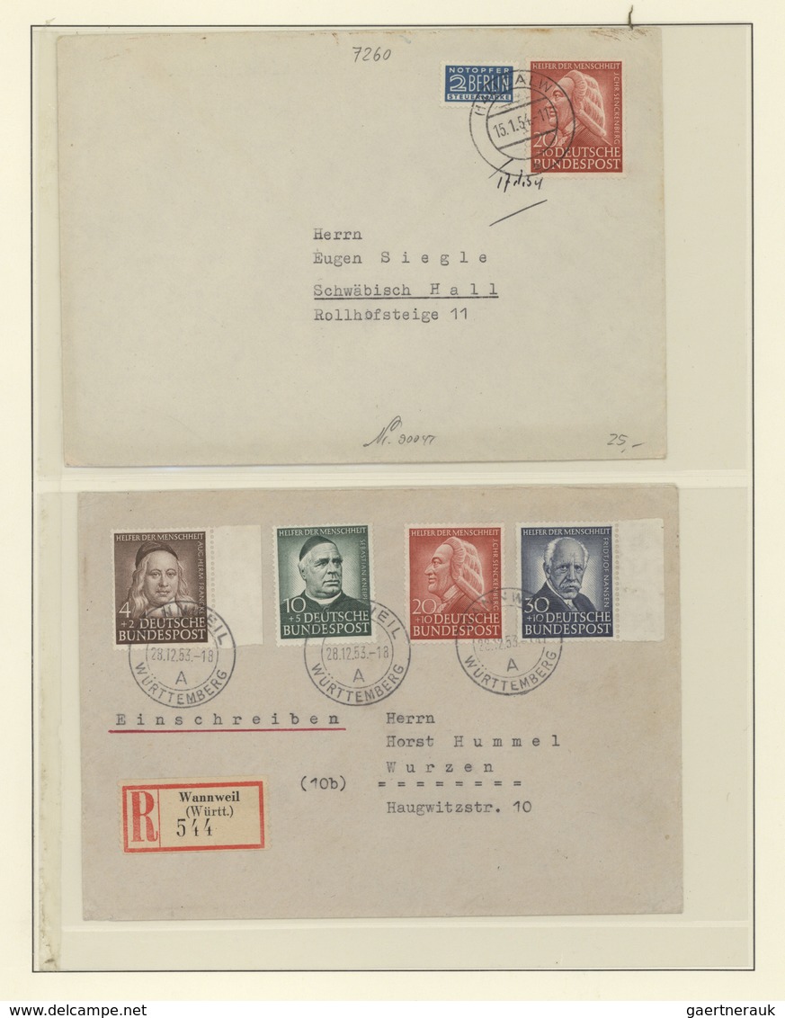 32428 Bundesrepublik und Berlin: 1949/70 ca., Briefe-Partie von paar hundert Belegen mit vielen Bedarfsfra