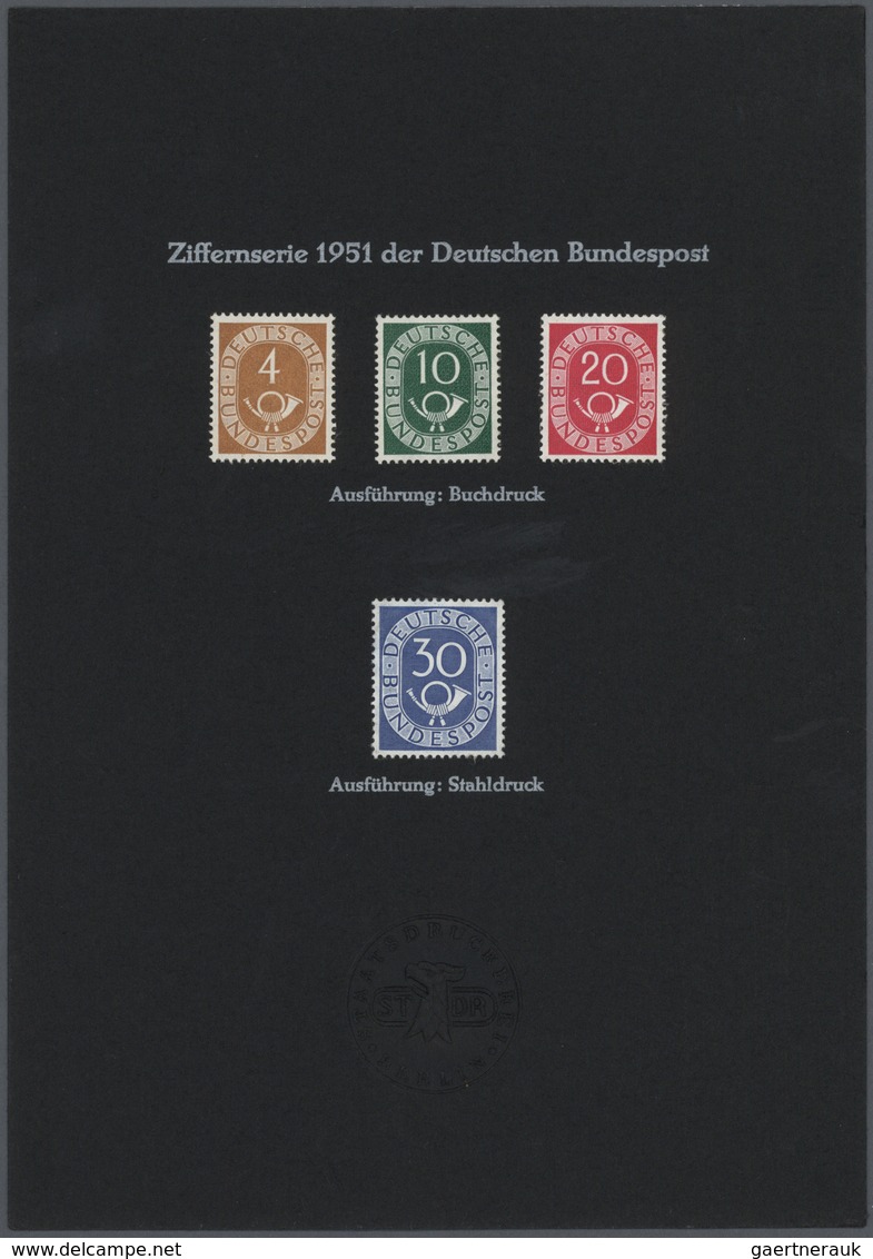 32433 Bundesrepublik und Berlin: 1951/1959, außergewöhnliche Sammlung von vier Minister-Geschenkheften und