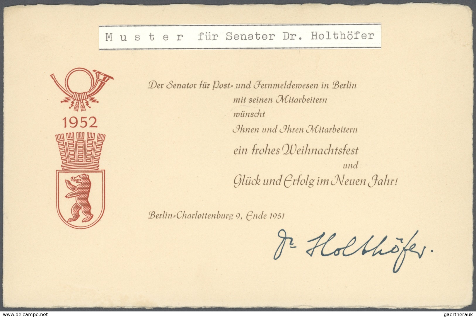 32433 Bundesrepublik und Berlin: 1951/1959, außergewöhnliche Sammlung von vier Minister-Geschenkheften und
