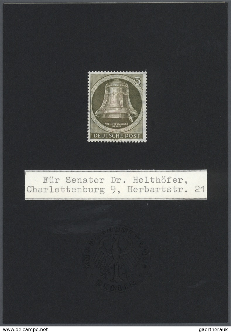 32433 Bundesrepublik und Berlin: 1951/1959, außergewöhnliche Sammlung von vier Minister-Geschenkheften und