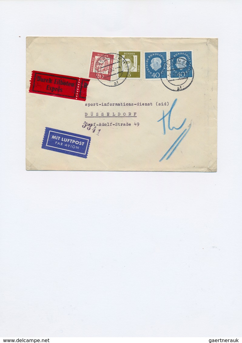 32434 Bundesrepublik Und Berlin: ZUSAMMENDRUCKE: 1951/90 Ca., Sammlung Von Briefen Nur Mit Zusammendrucken - Verzamelingen