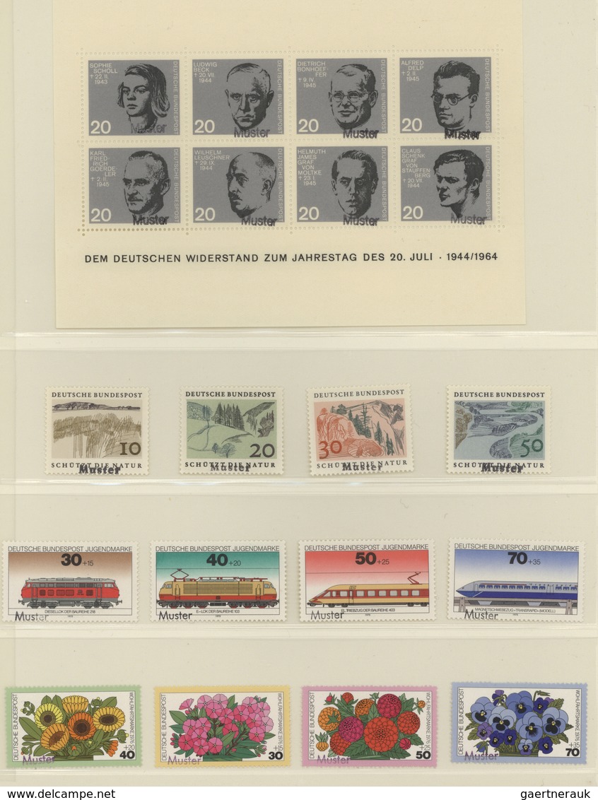 32446 Bundesrepublik Und Berlin: 1968/92 Ca., MUSTER-Marken Und Andreaskreuz-Entwertungen, Sammlung Von Me - Sammlungen