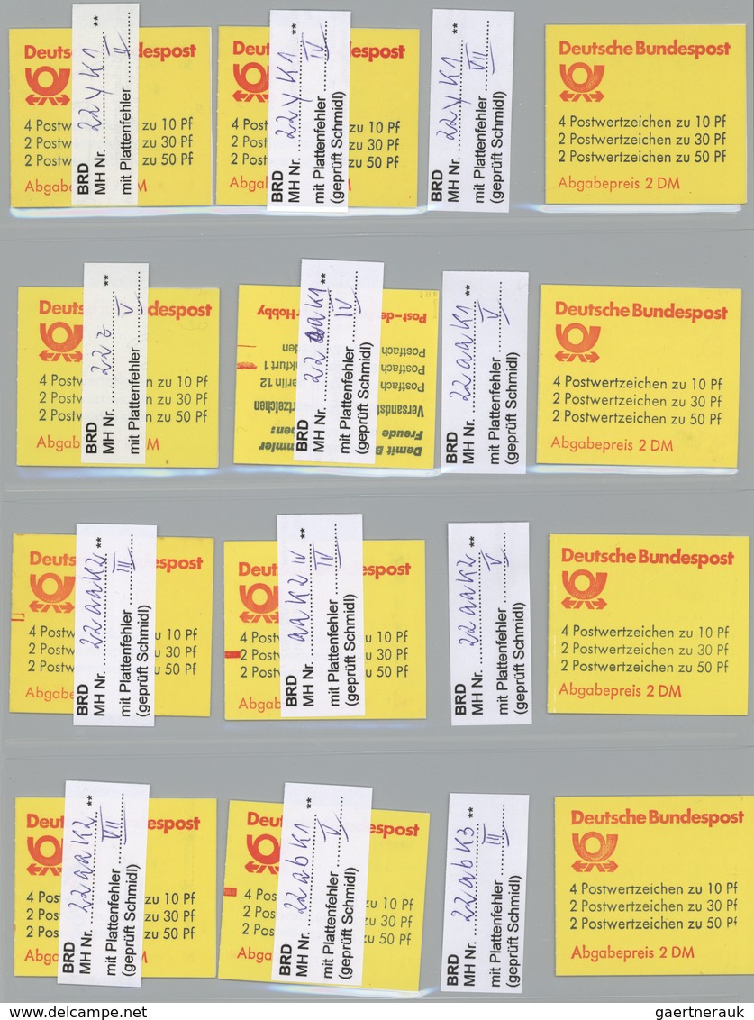 32448 Bundesrepublik Und Berlin: MARKENHEFTCHEN: 1971/94, Sammlung Von Ca. 220 Markenheftchen Mit Plattenf - Verzamelingen