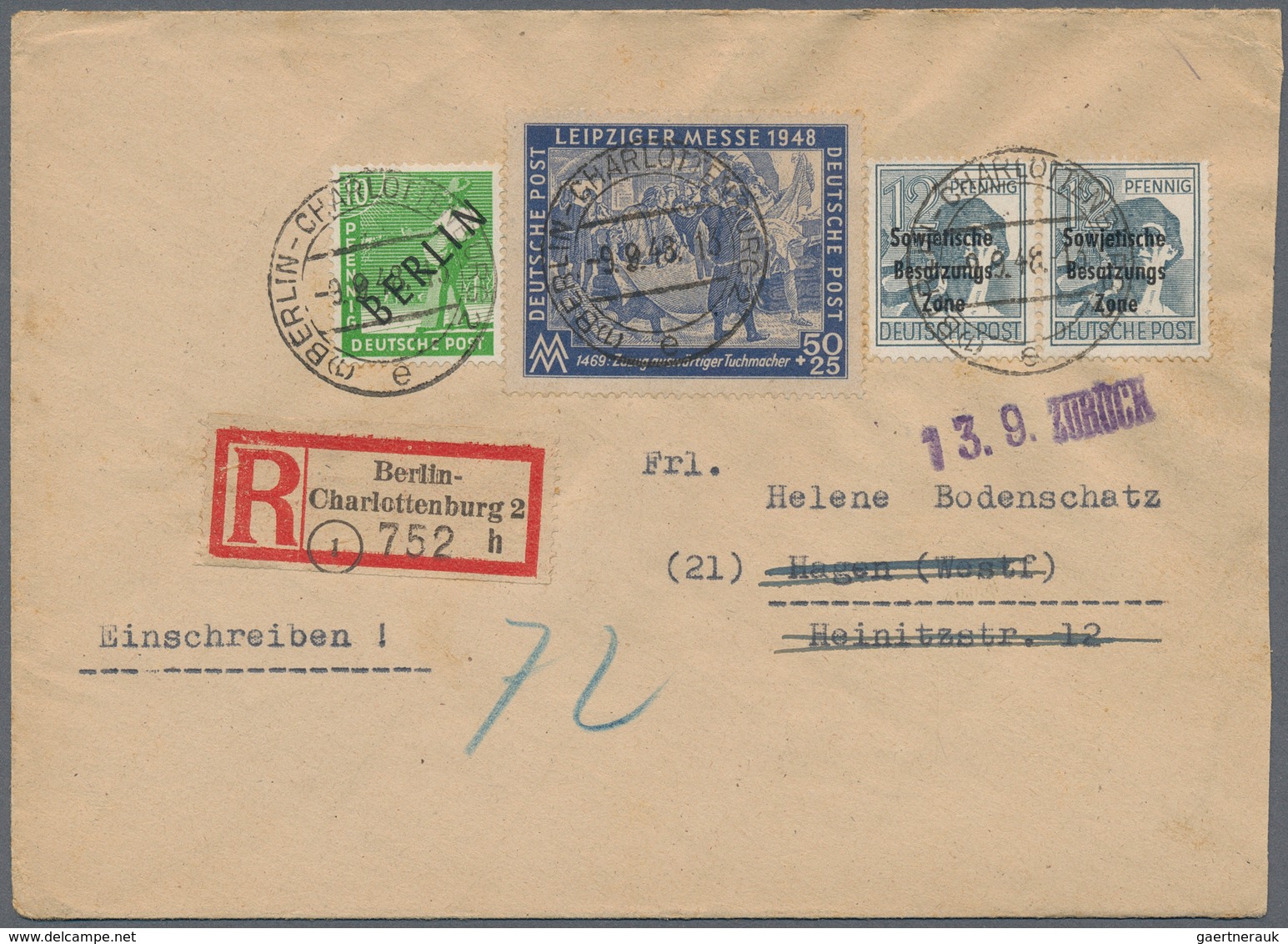 32456 Berlin - Vorläufer: 1945/53 (ca.), Schöner Posten Von Ca. 40 Nachkriegs-Belegen BERLIN, Meist Ehemal - Brieven En Documenten