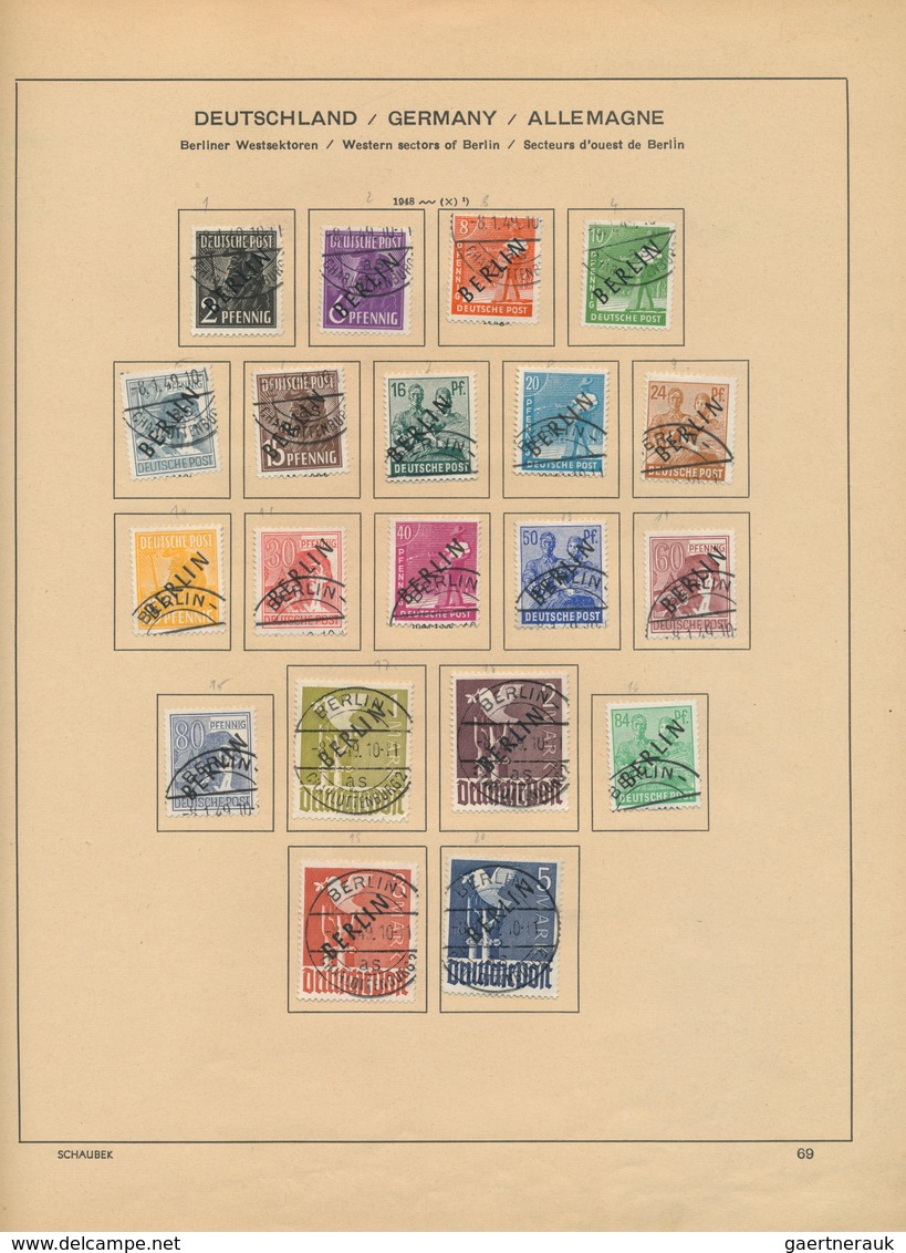 32465 Berlin: 1948-1990, Gestempelte In Den Hauptnummern Augenscheinlich Vollständige Sammlung Inc. Bl. 1 - Autres & Non Classés