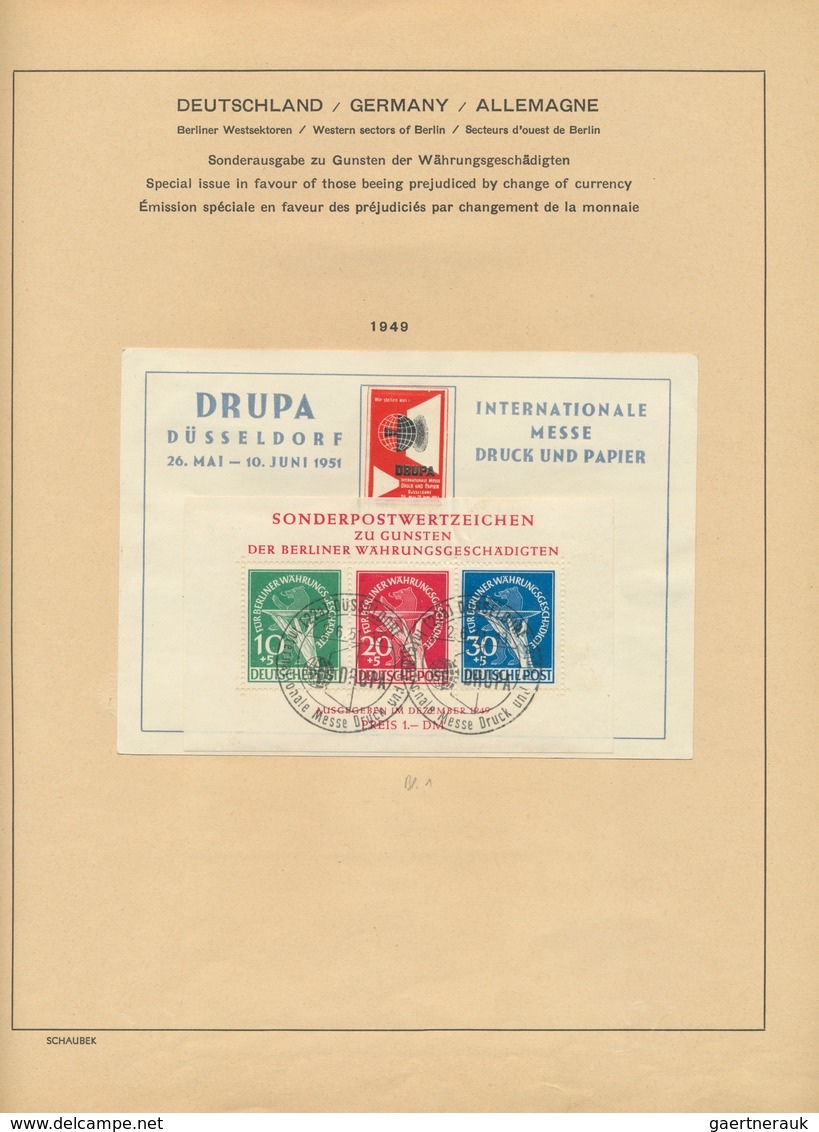 32465 Berlin: 1948-1990, Gestempelte In Den Hauptnummern Augenscheinlich Vollständige Sammlung Inc. Bl. 1 - Autres & Non Classés