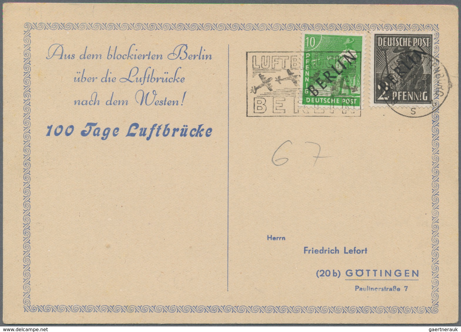 32476 Berlin: 1948/1970, Partie Von Ca. 100 Belegen Mit Vor- Und Mitläufern, 10-fach-Frankaturen, MiF Mit - Andere & Zonder Classificatie