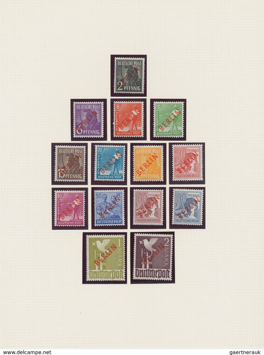 32478 Berlin: 1948/1961, Komplette Postfrische Sammlung Dieses Zeitraumes, Dabei Schwarz- Und Rotaufdruck - Autres & Non Classés