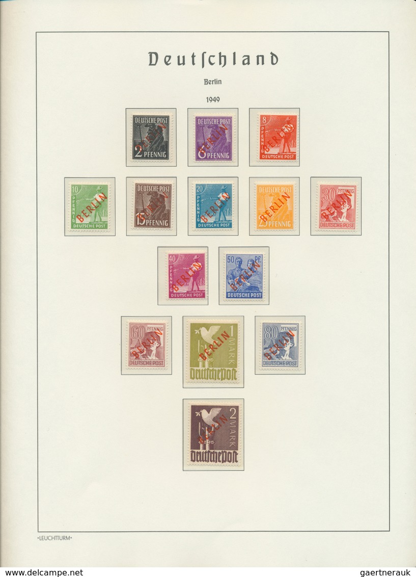 32481 Berlin: 1948/1955, In Den Hauptnummern Komplette, Vorwiegend Postfrische Sammlung Auf Leuchtturm-Fal - Andere & Zonder Classificatie