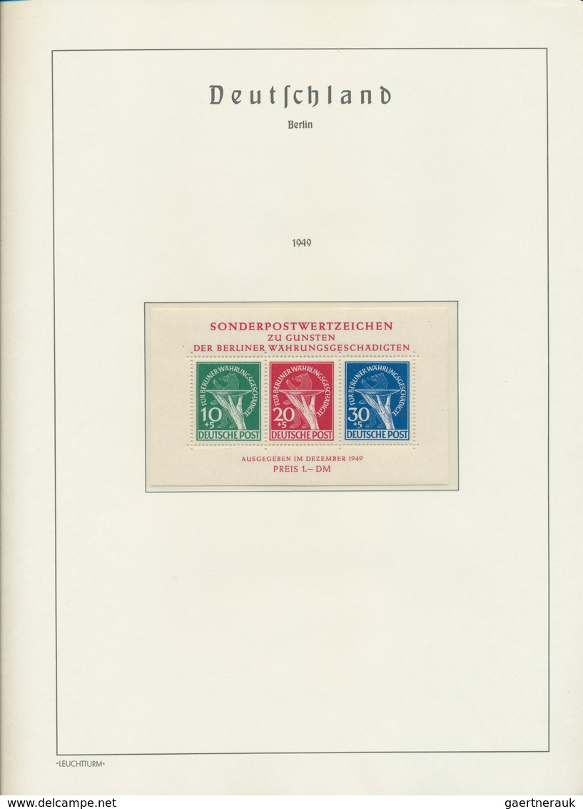 32481 Berlin: 1948/1955, In Den Hauptnummern Komplette, Vorwiegend Postfrische Sammlung Auf Leuchtturm-Fal - Andere & Zonder Classificatie