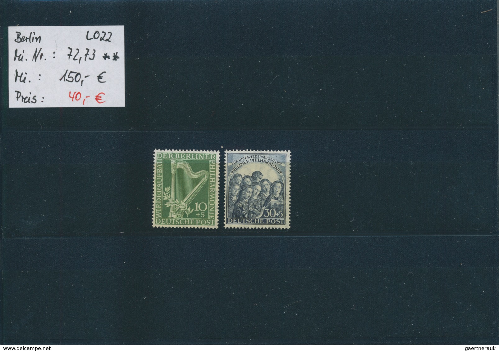 32484 Berlin: 1948/1950, Partie Von Besseren Ausgaben Auf Steckkarten, Dabei MiNr. 1/20 (2), 35/41, 42/60 - Autres & Non Classés