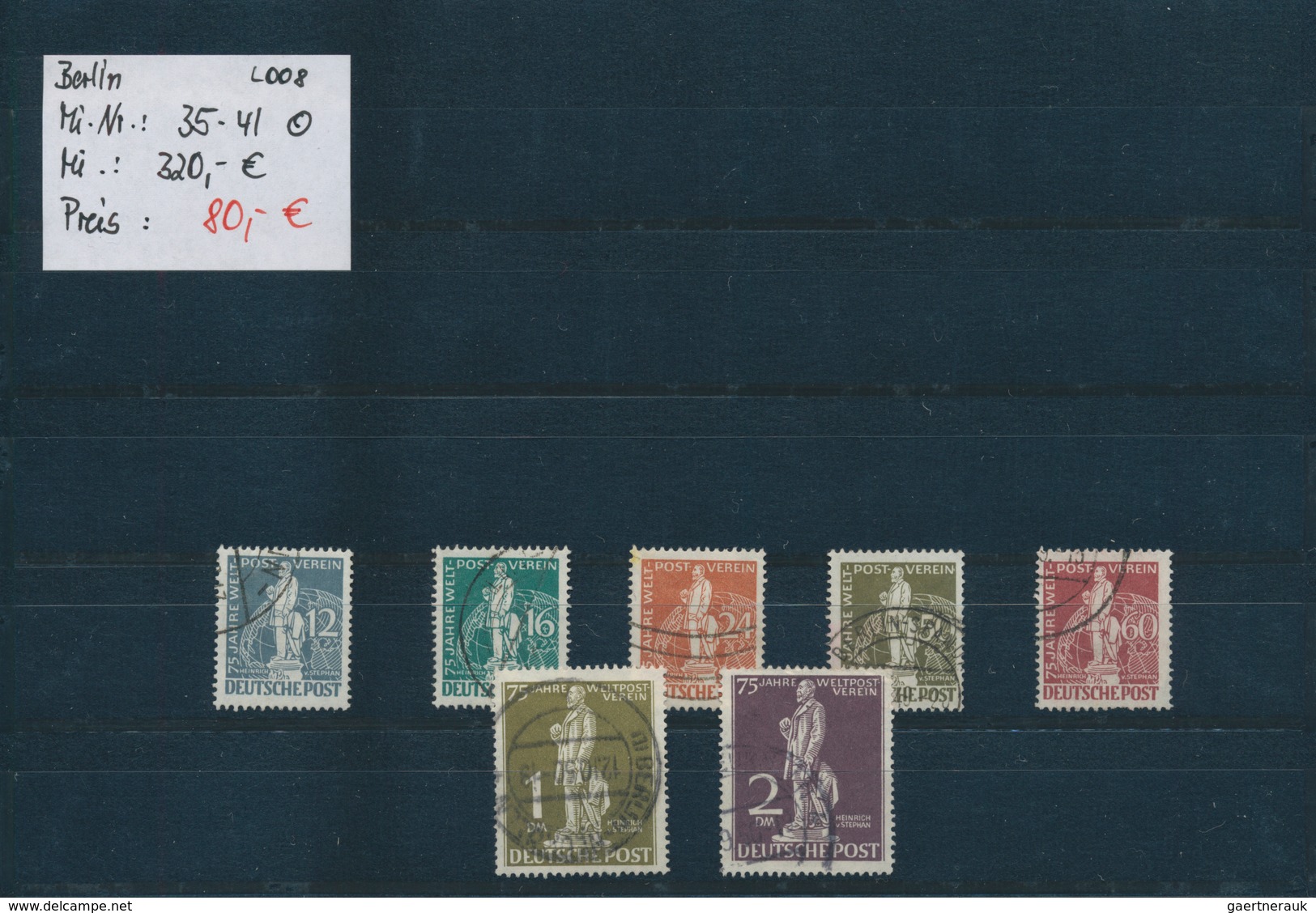 32484 Berlin: 1948/1950, Partie Von Besseren Ausgaben Auf Steckkarten, Dabei MiNr. 1/20 (2), 35/41, 42/60 - Autres & Non Classés