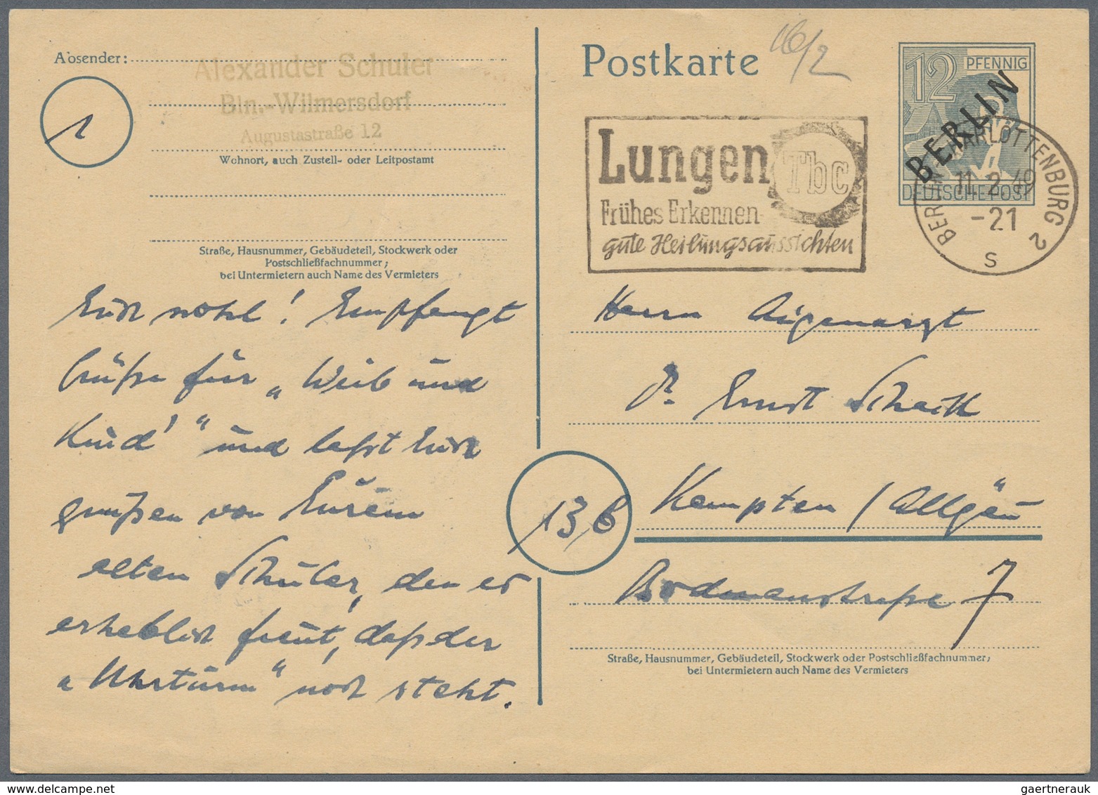 32485 Berlin: 1948/70 (ca.), Posten von ca. 38 aussergewöhnlichen (meist ehemalige Einzellos)-Belegen, nah