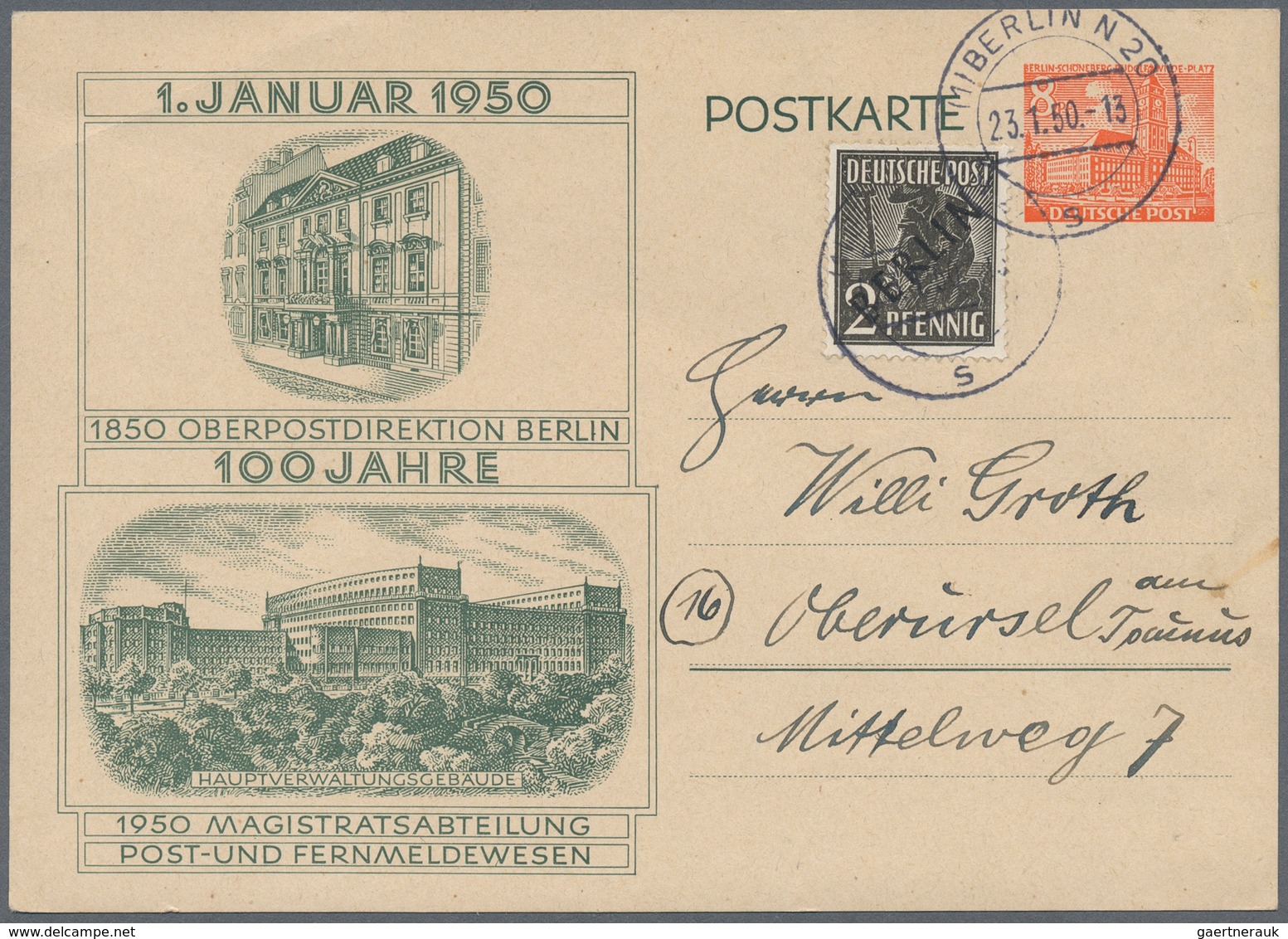 32485 Berlin: 1948/70 (ca.), Posten von ca. 38 aussergewöhnlichen (meist ehemalige Einzellos)-Belegen, nah