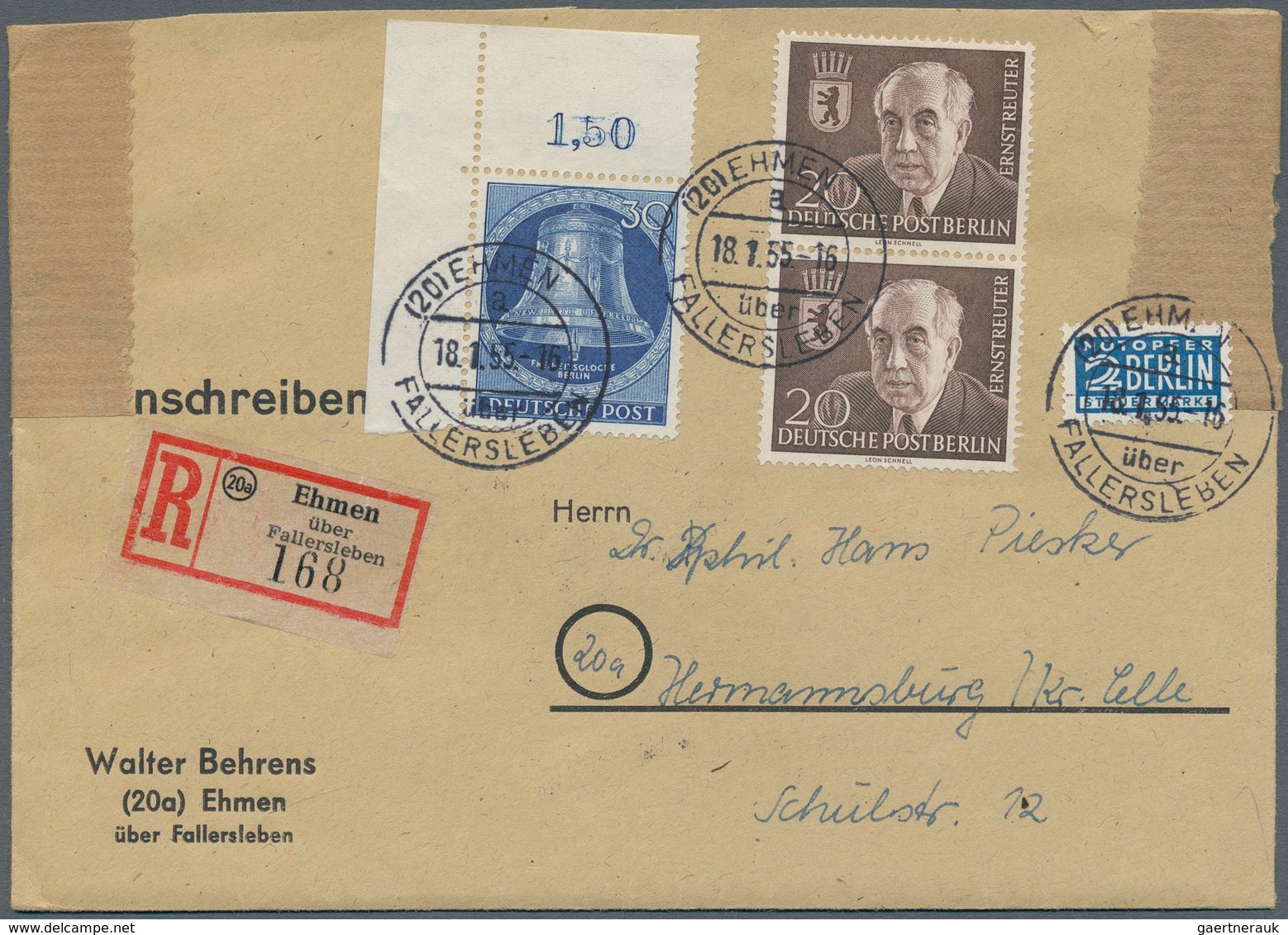 32486 Berlin: 1948 (ca.), Nette Briefpartie, Dabei Gute Belege Der Anfangsjahre, U. A. 1-5 Mark Schwarzauf - Autres & Non Classés