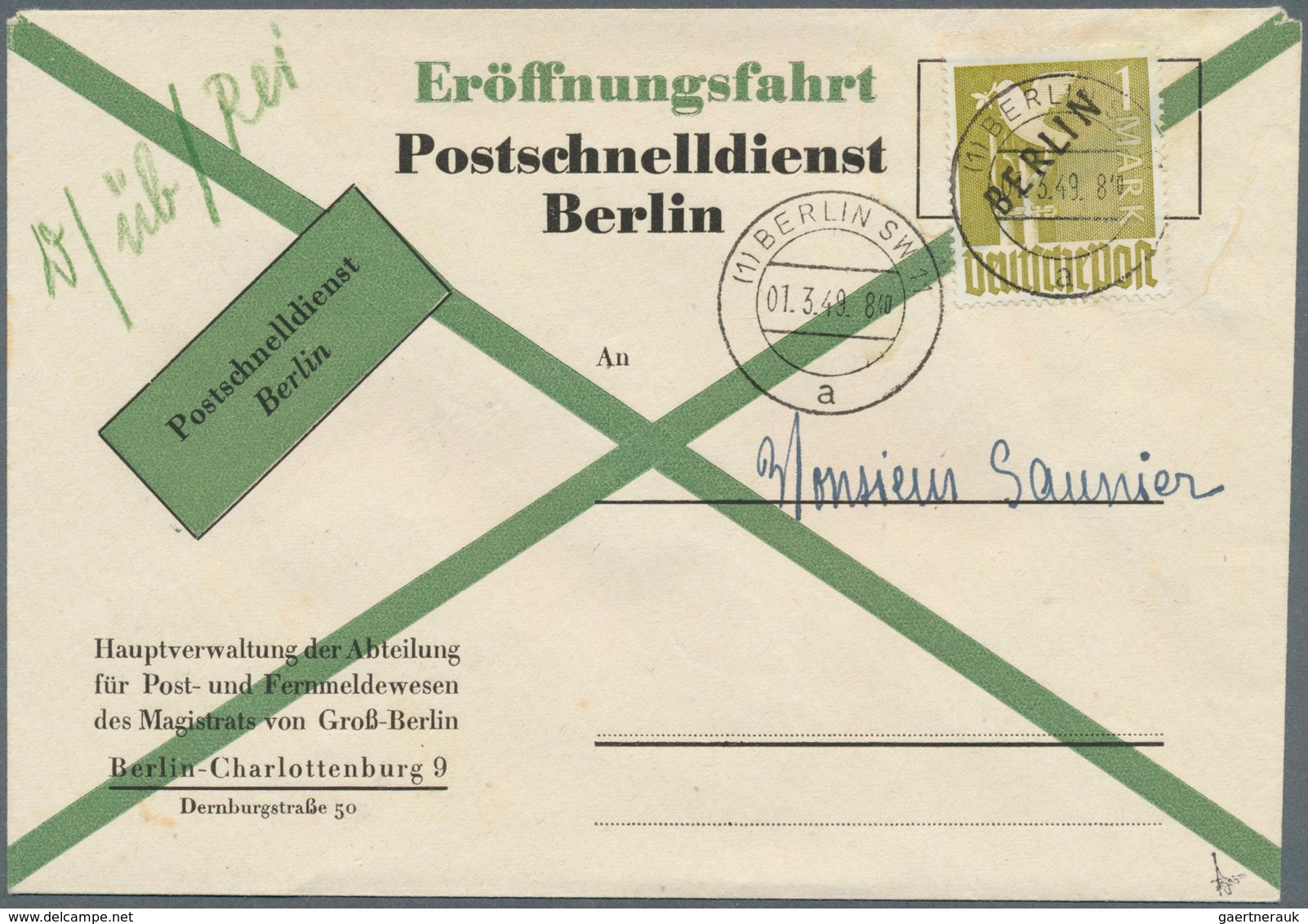 32493A Berlin: 1949/1990, Ca. 600 Briefe Und Karten Mit Fast Ausschließlich Berlinmarken, Häufig In Der Bun - Autres & Non Classés