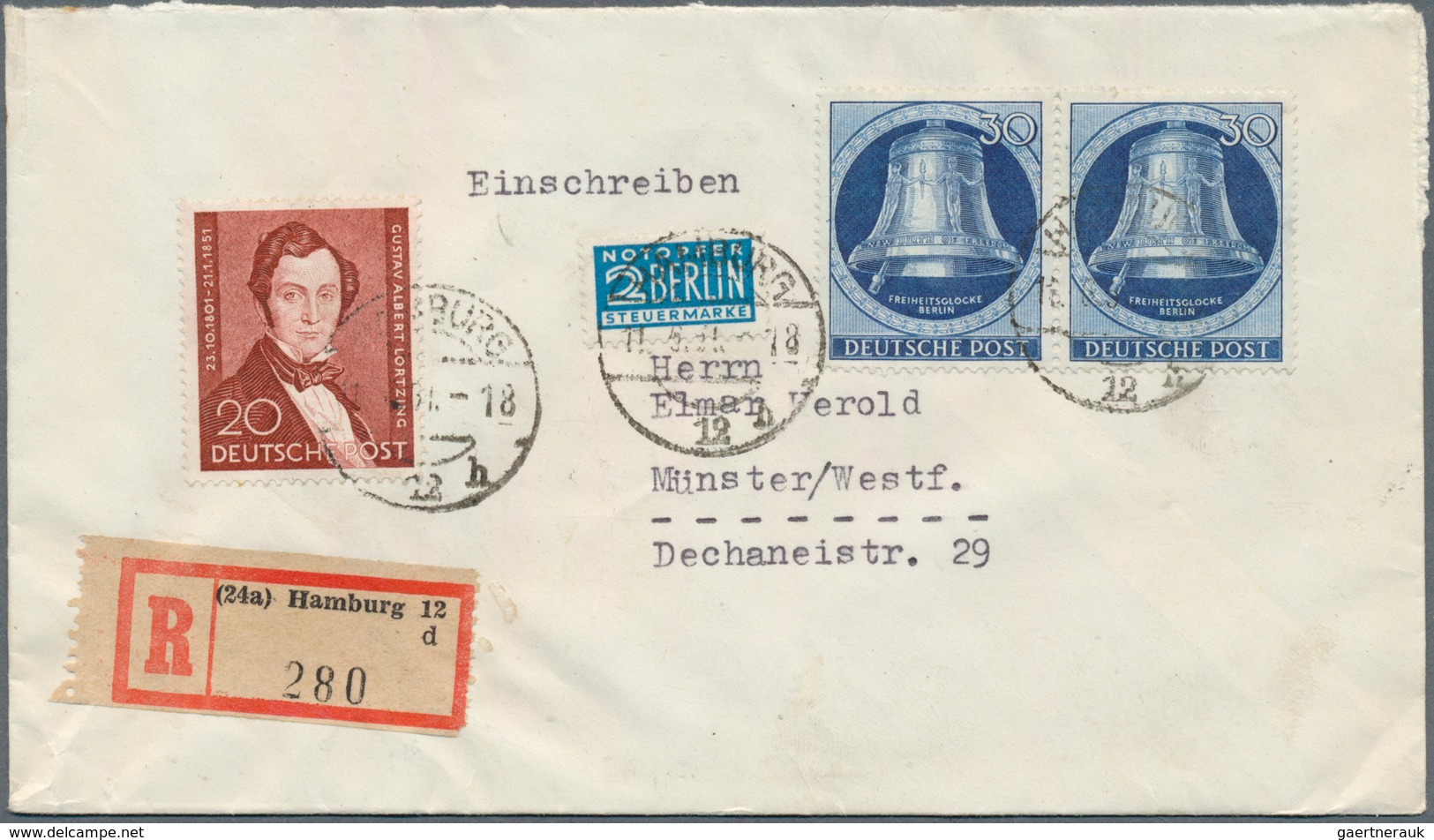 32493A Berlin: 1949/1990, Ca. 600 Briefe Und Karten Mit Fast Ausschließlich Berlinmarken, Häufig In Der Bun - Autres & Non Classés