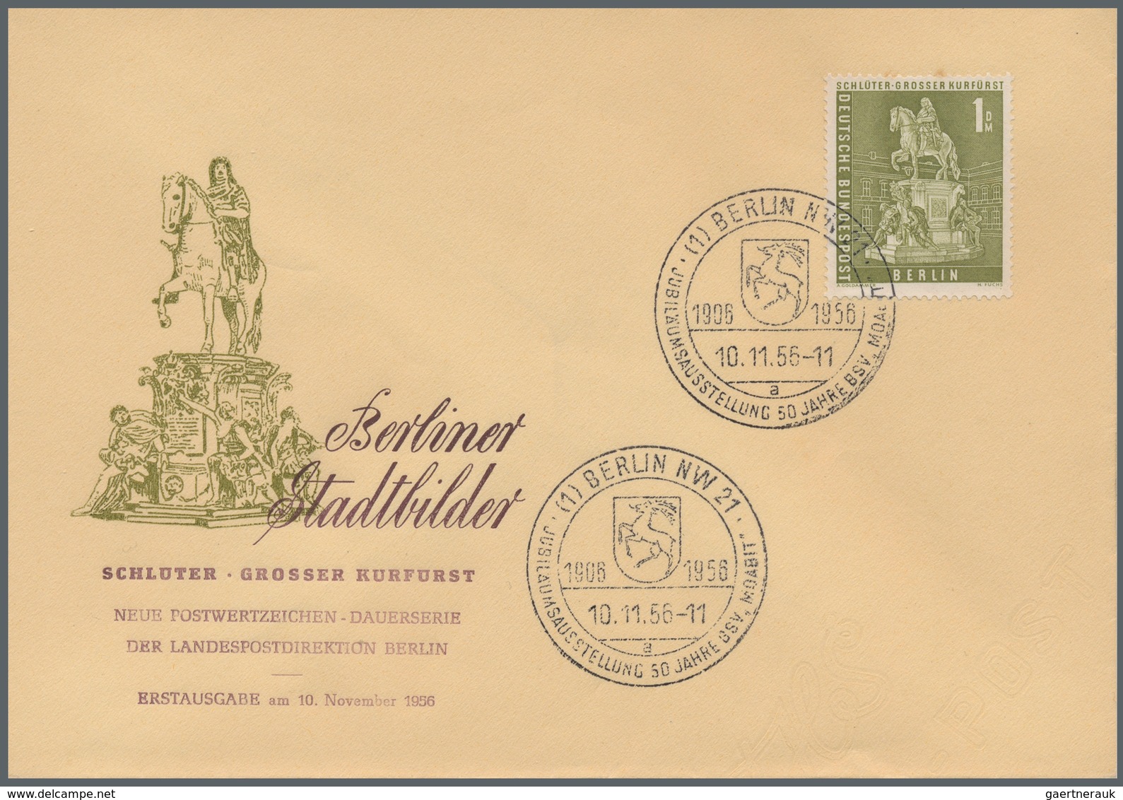 32499 Berlin: 1949/56, FDC-Sammlung Im Lindner-Album, Dabei Berühmte Männer Komplett, Dabei Auch 1,-DM Kur - Andere & Zonder Classificatie