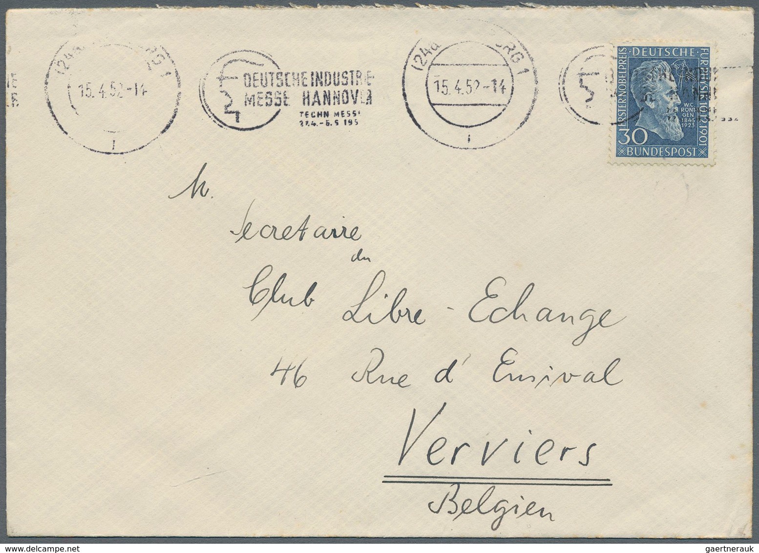 32500 Berlin: 1949/56, nette Partie von 8 Belegen, teils FDC, darunter 113-15 FDC, 123/125/132 FDC, 116 FD