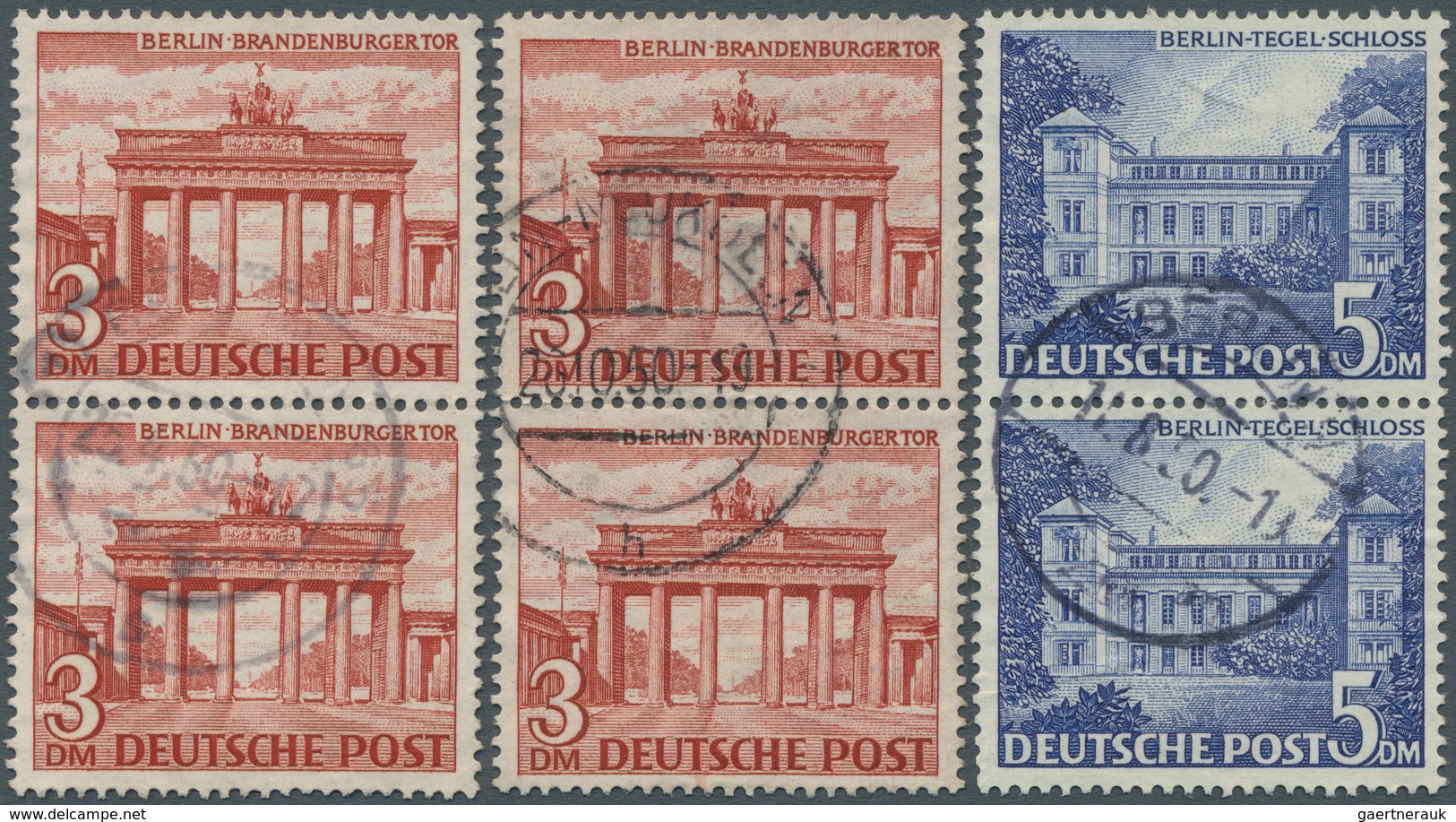 32505 Berlin: 1950/1954 (ca.), Reichhaltiger Gestempelter Bestand Der Ersten Bauten-Serie In Größerer Ziga - Autres & Non Classés