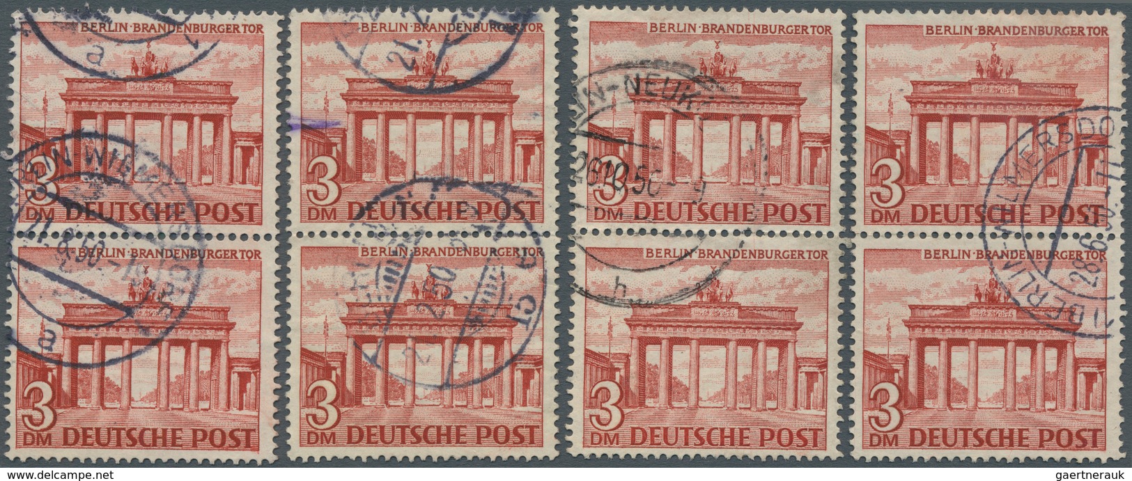 32505 Berlin: 1950/1954 (ca.), Reichhaltiger Gestempelter Bestand Der Ersten Bauten-Serie In Größerer Ziga - Andere & Zonder Classificatie
