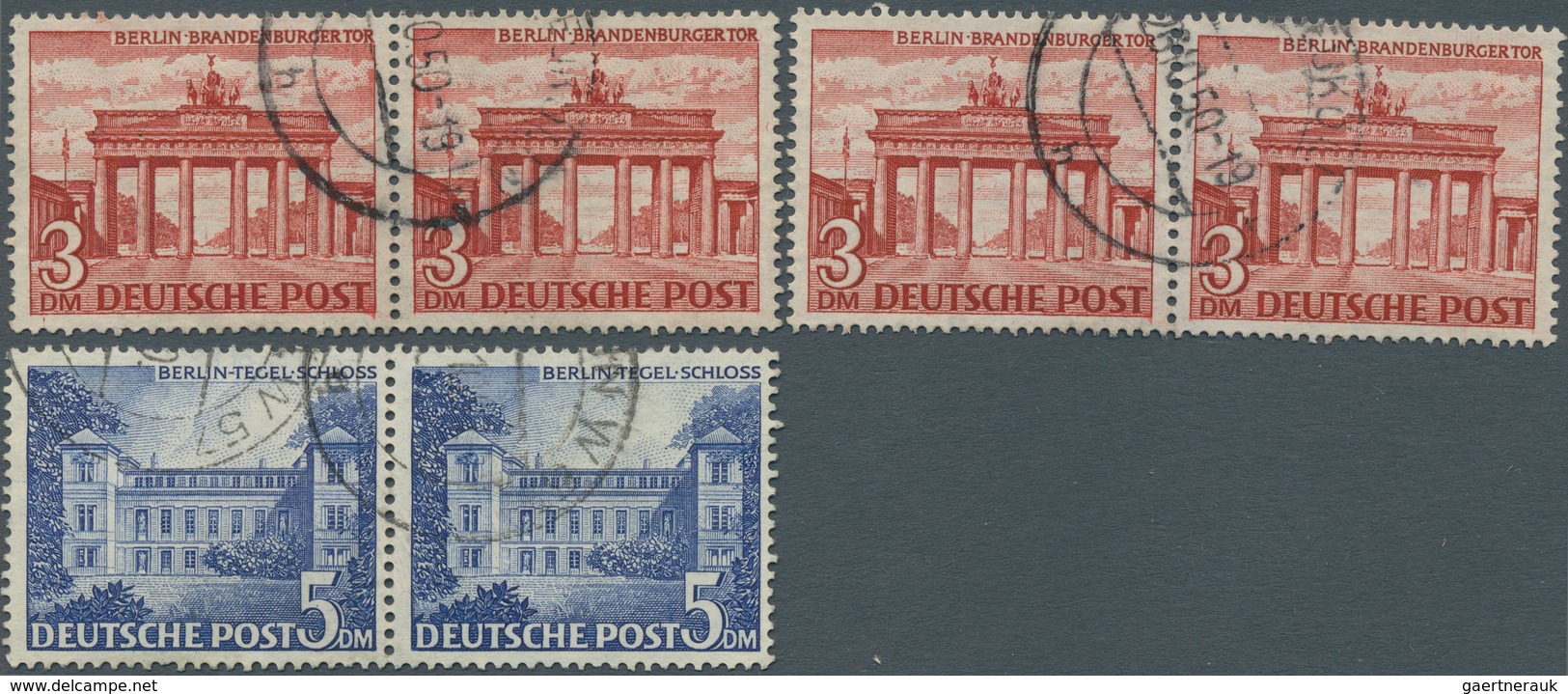 32505 Berlin: 1950/1954 (ca.), Reichhaltiger Gestempelter Bestand Der Ersten Bauten-Serie In Größerer Ziga - Andere & Zonder Classificatie