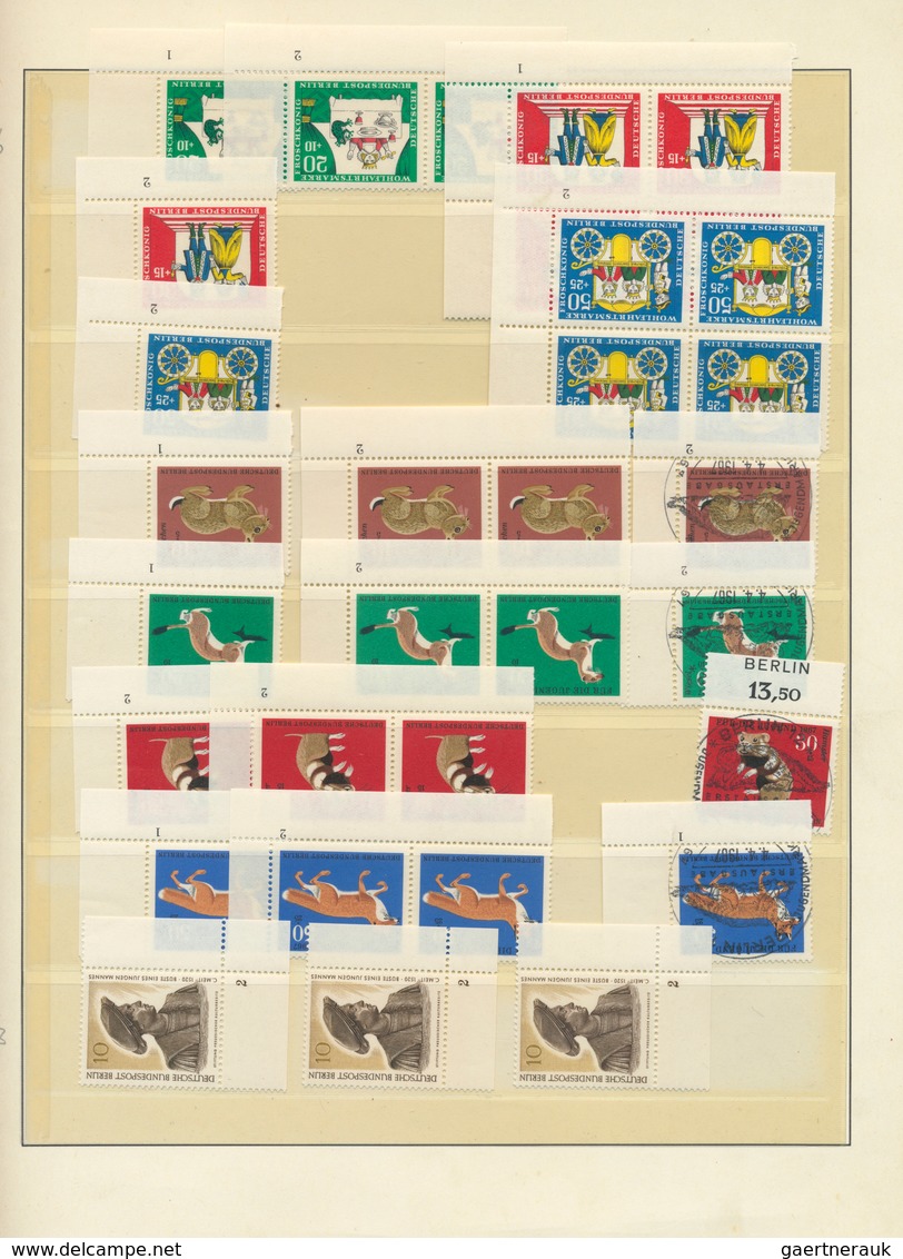 32517 Berlin: 1957/1990, Vorwiegend Postfrische Sammlung Von Ca. 350 BOGENECKEN Mit FORMNUMMERN Mit Dauers - Andere & Zonder Classificatie
