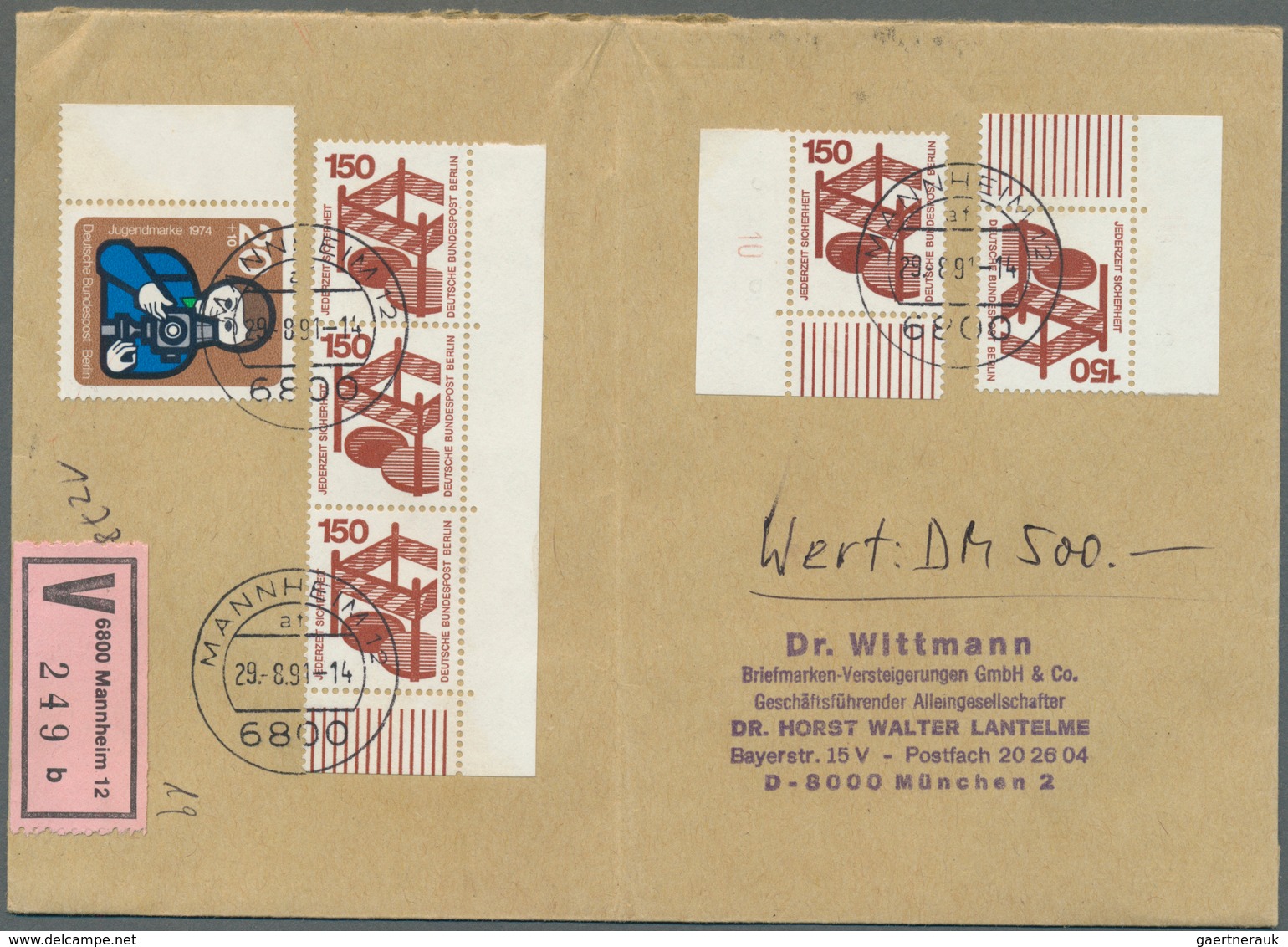 32525 Berlin: 1980/1991 (ca.), vielseitiger Bestand von über 250 Briefen und Karten aus Firmen-Korresponde