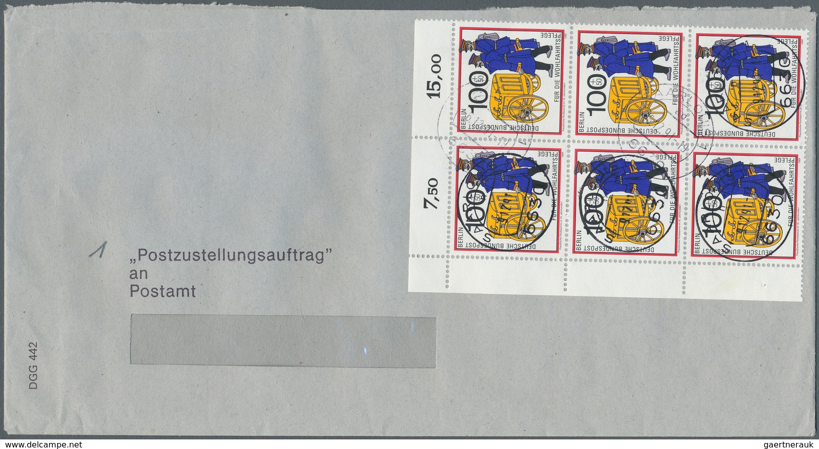 32528 Berlin: 1988/1992, Partie von ca. 127 Bedarfsbriefen, meist Gerichtsvollzieher-Zustellungsaufträge,