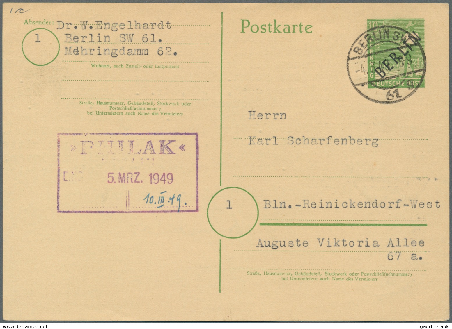 32549 Berlin - Ganzsachen: 1949/1990, Gehaltvolle Slg. Mit Ca.240 Ungebrauchten Und Gebrauchten Ganzsachen - Sonstige & Ohne Zuordnung