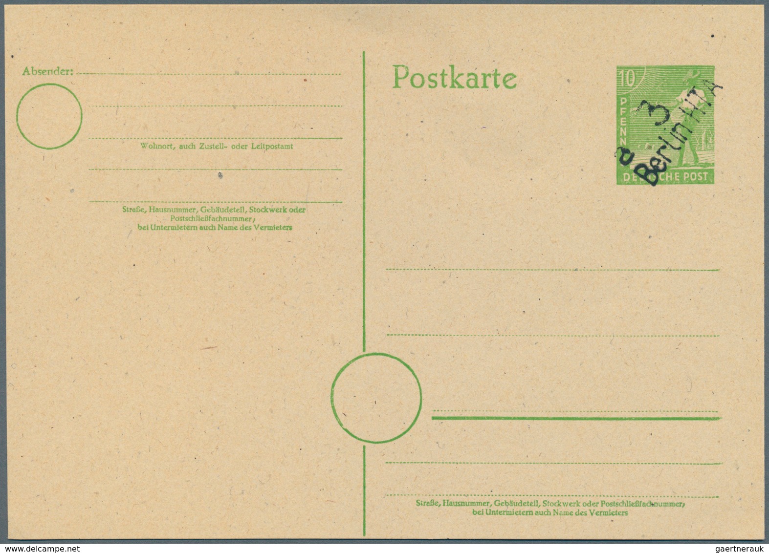 32550 Berlin - Ganzsachen: 1949/1960. Nette Sammlung Mit 59 Postkarten Und LP-Faltbriefen, Gebraucht Und/o - Sonstige & Ohne Zuordnung