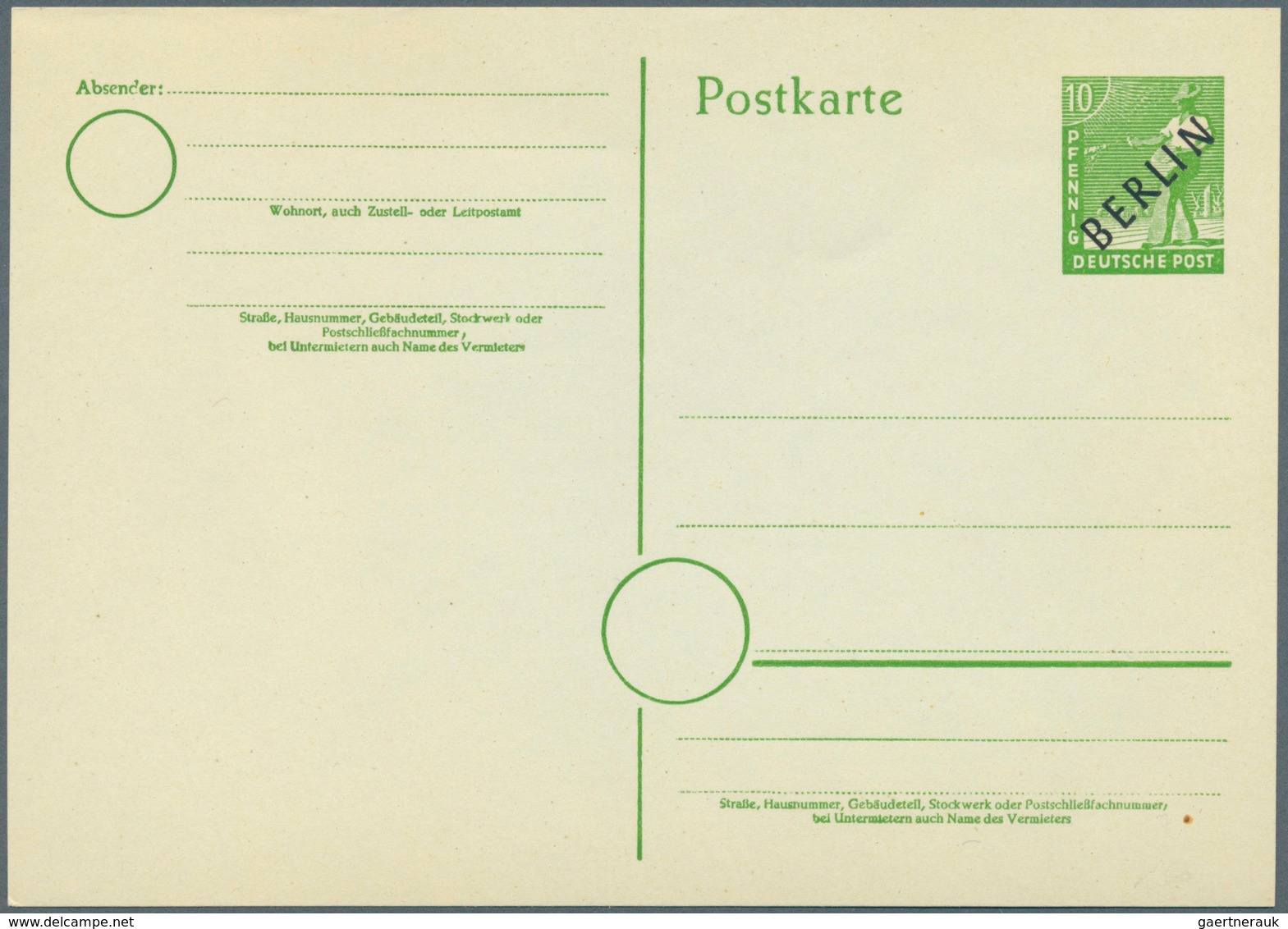 32550 Berlin - Ganzsachen: 1949/1960. Nette Sammlung Mit 59 Postkarten Und LP-Faltbriefen, Gebraucht Und/o - Sonstige & Ohne Zuordnung