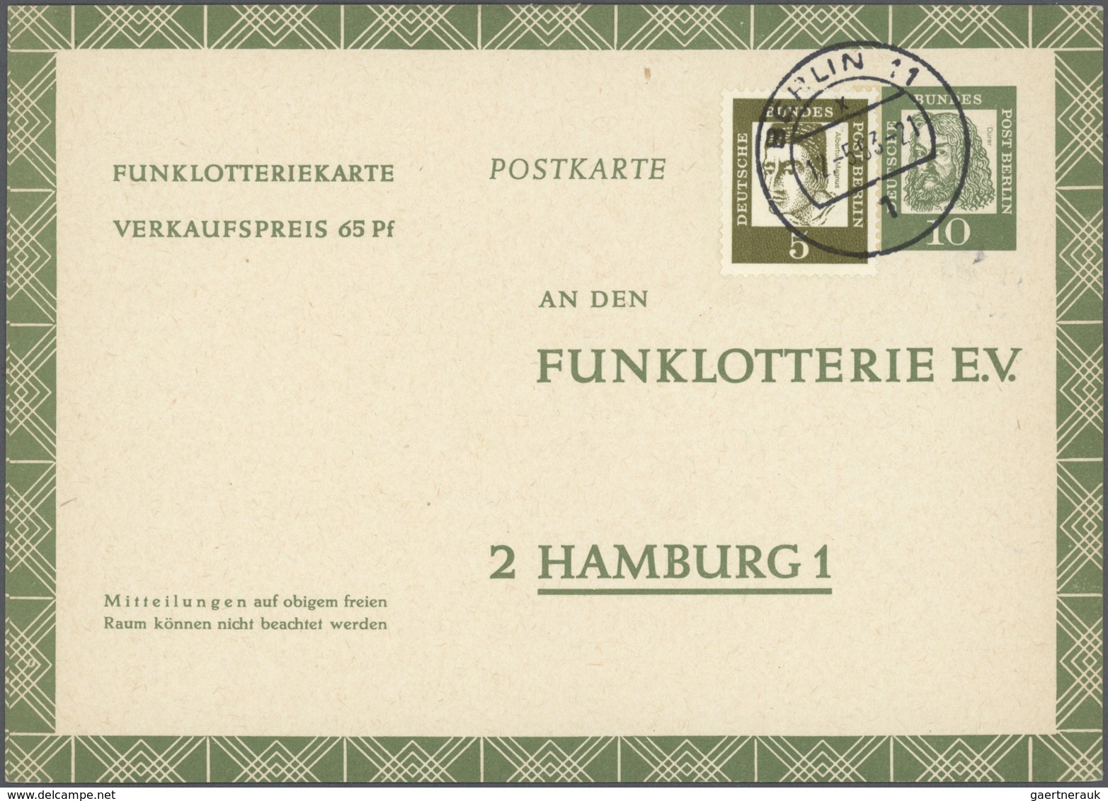 32552 Berlin - Ganzsachen: ab 1949, Partie von ca. 200 Ganzsachenkarten/-umschlägen ab Währungsgeschädigte