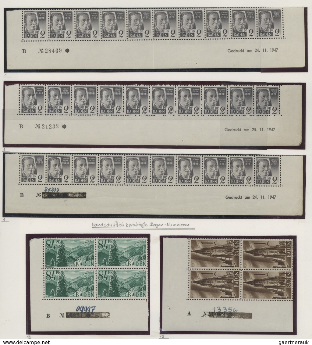 32573 Französische Zone: 1945-1949, Gut Ausgebaute Spezialsammlung In 10 Bänden, Ab Der Allgemeinen Ausgab - Andere & Zonder Classificatie