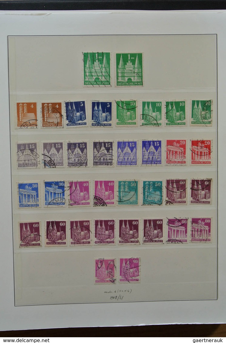 32589 Saarland und OPD Saarbrücken: 1945-1959. Very well filled, MNH, mint hinged and used collection Saar